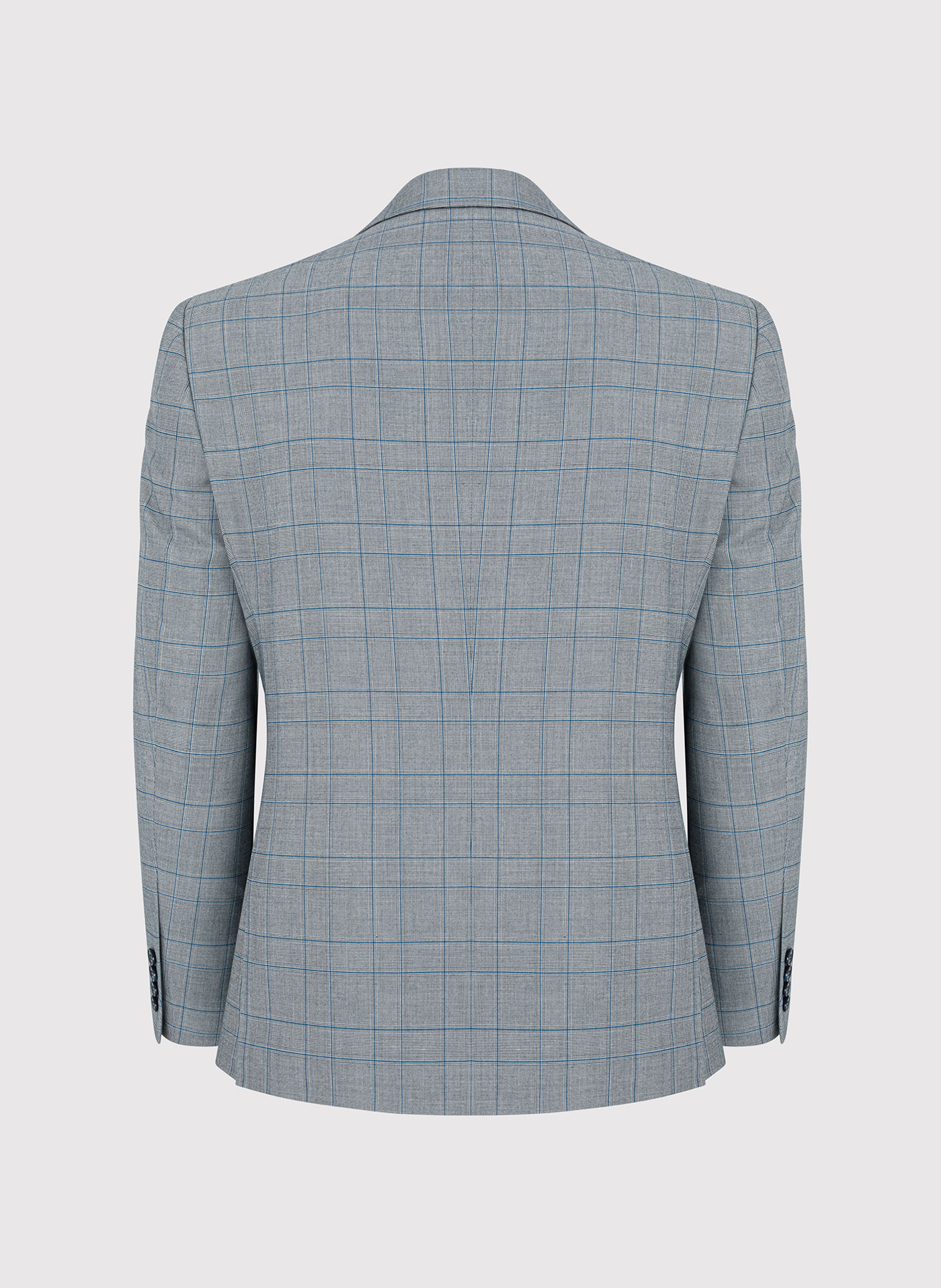 Szara marynarka garniturowa w niebieską kratę - Pako Lorente