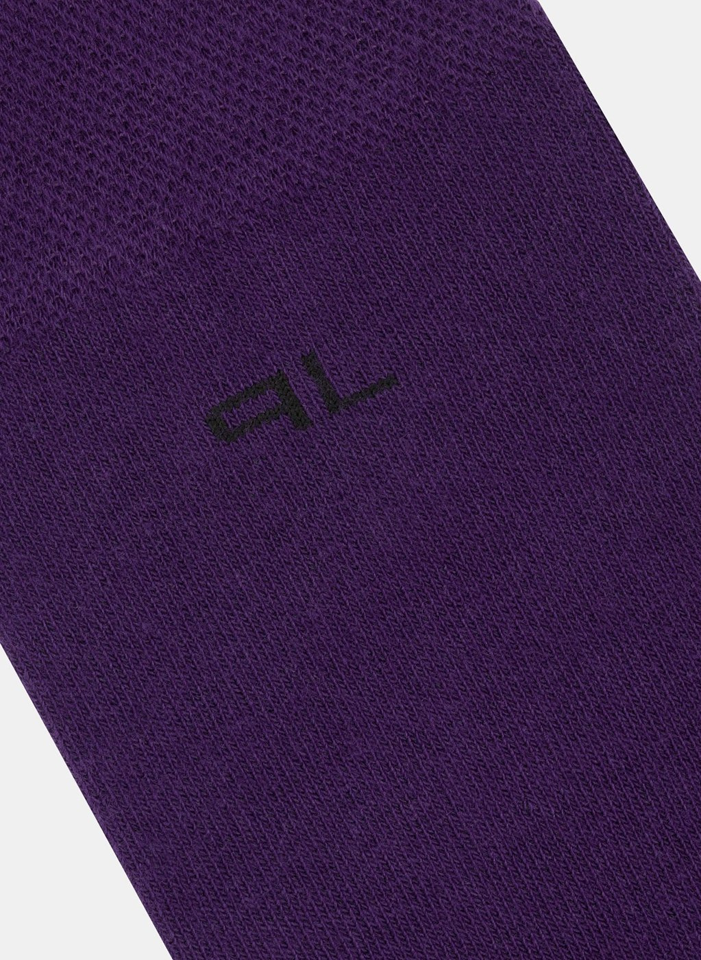 Gładkie fioletowe skarpetki męskie z subtelnym logo P000B-SX-060-F - Pako Lorente