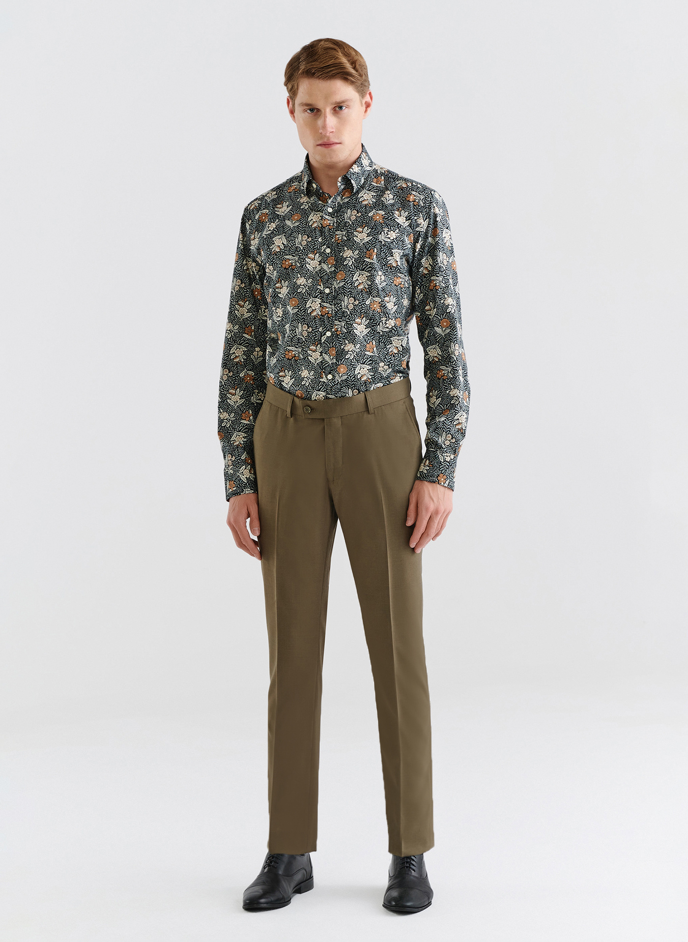 Zielone spodnie garniturowe z wełną - Pako Lorente