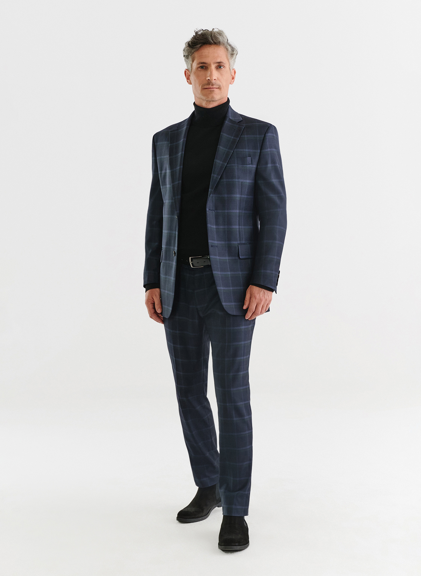 Granatowe spodnie garniturowe - Pako Lorente