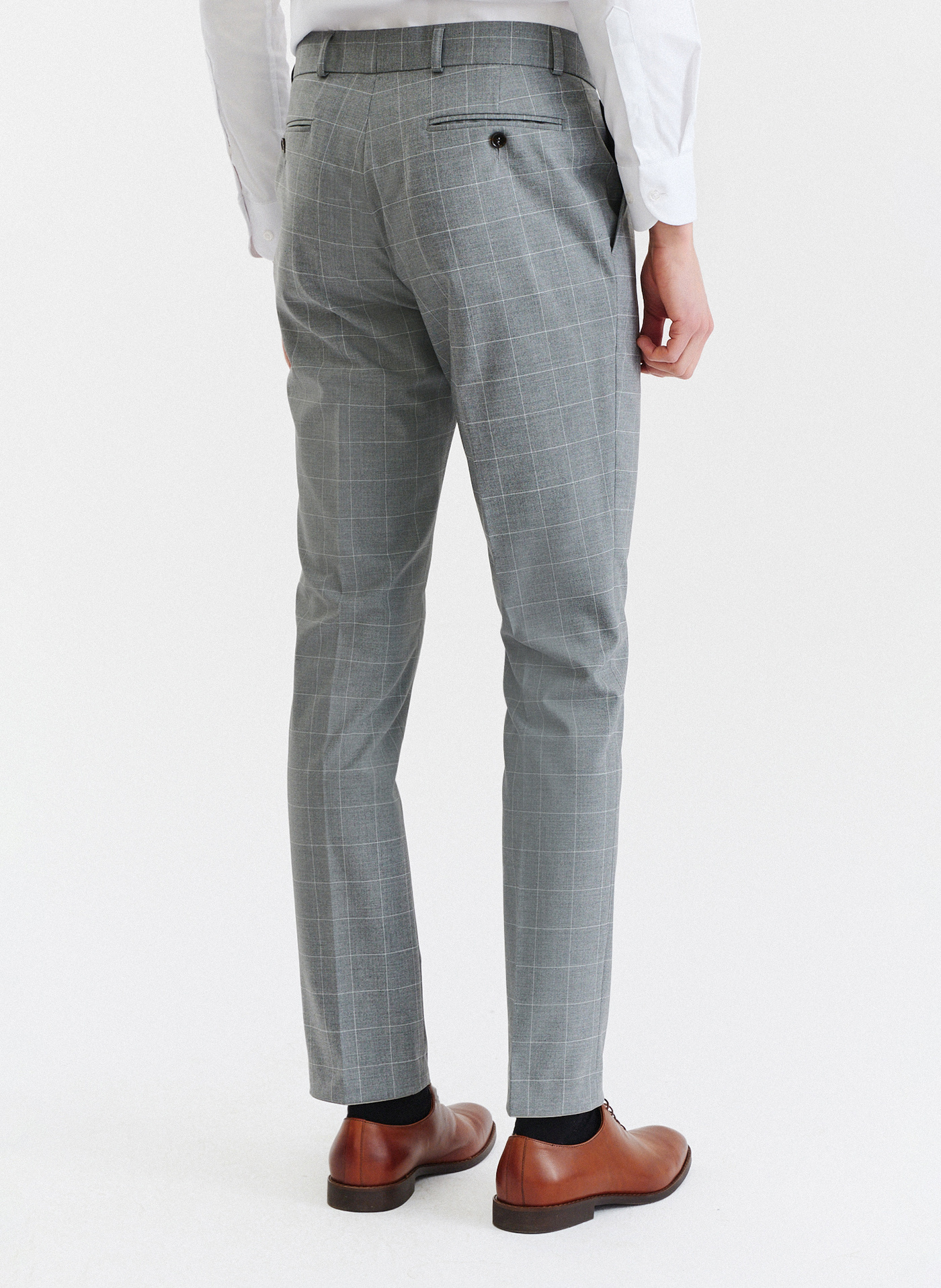 Szare spodnie garniturowe z wełną - Pako Lorente