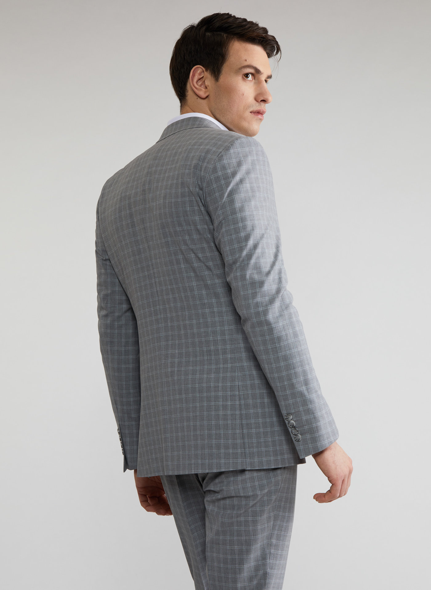 Szara marynarka garniturowa P22SF-3G-008-S-S - Pako Lorente