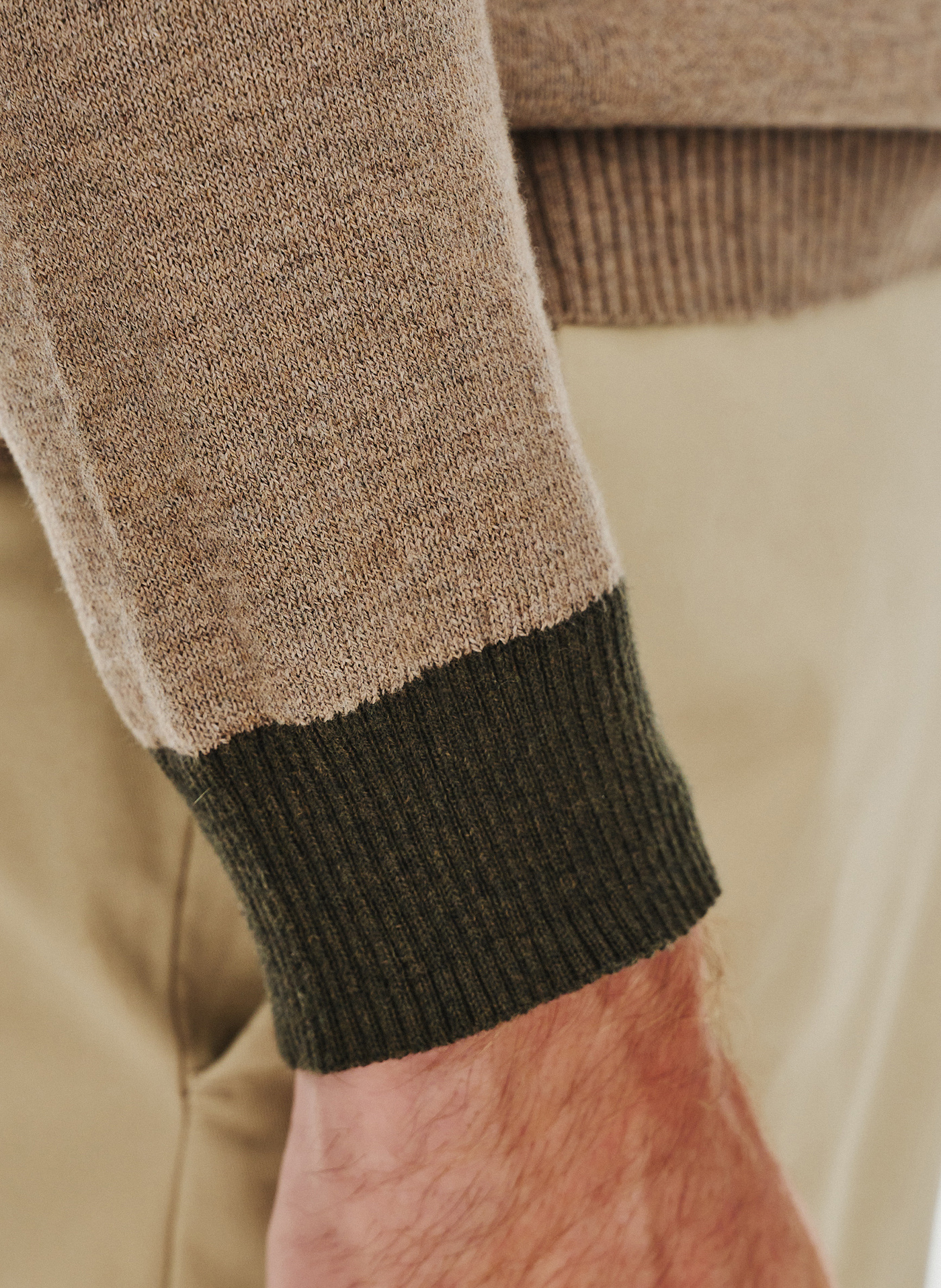 Melanżowy sweter męski - Pako Lorente