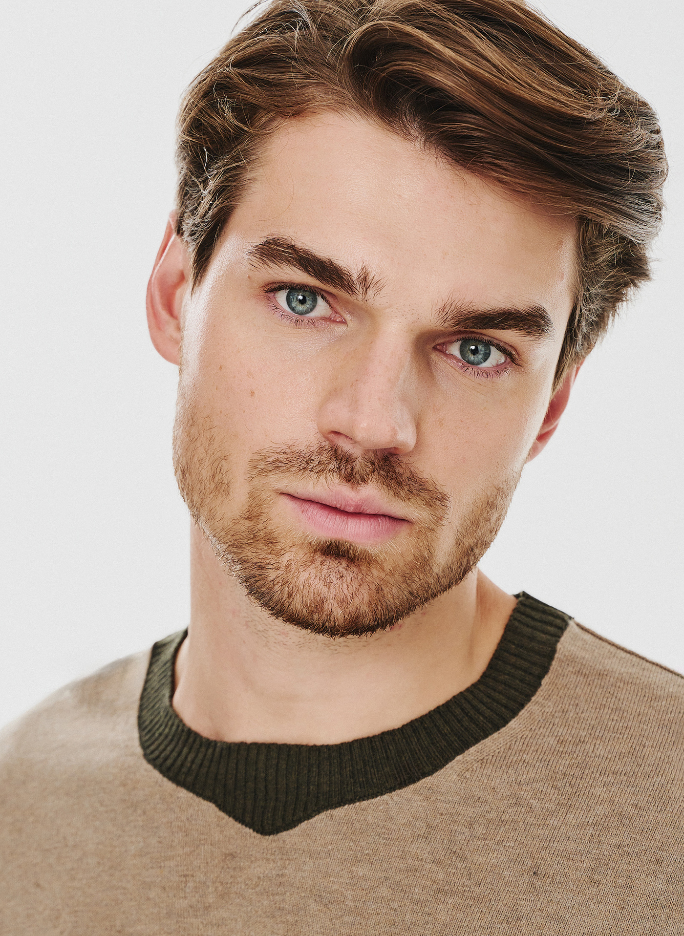 Melanżowy sweter męski - Pako Lorente