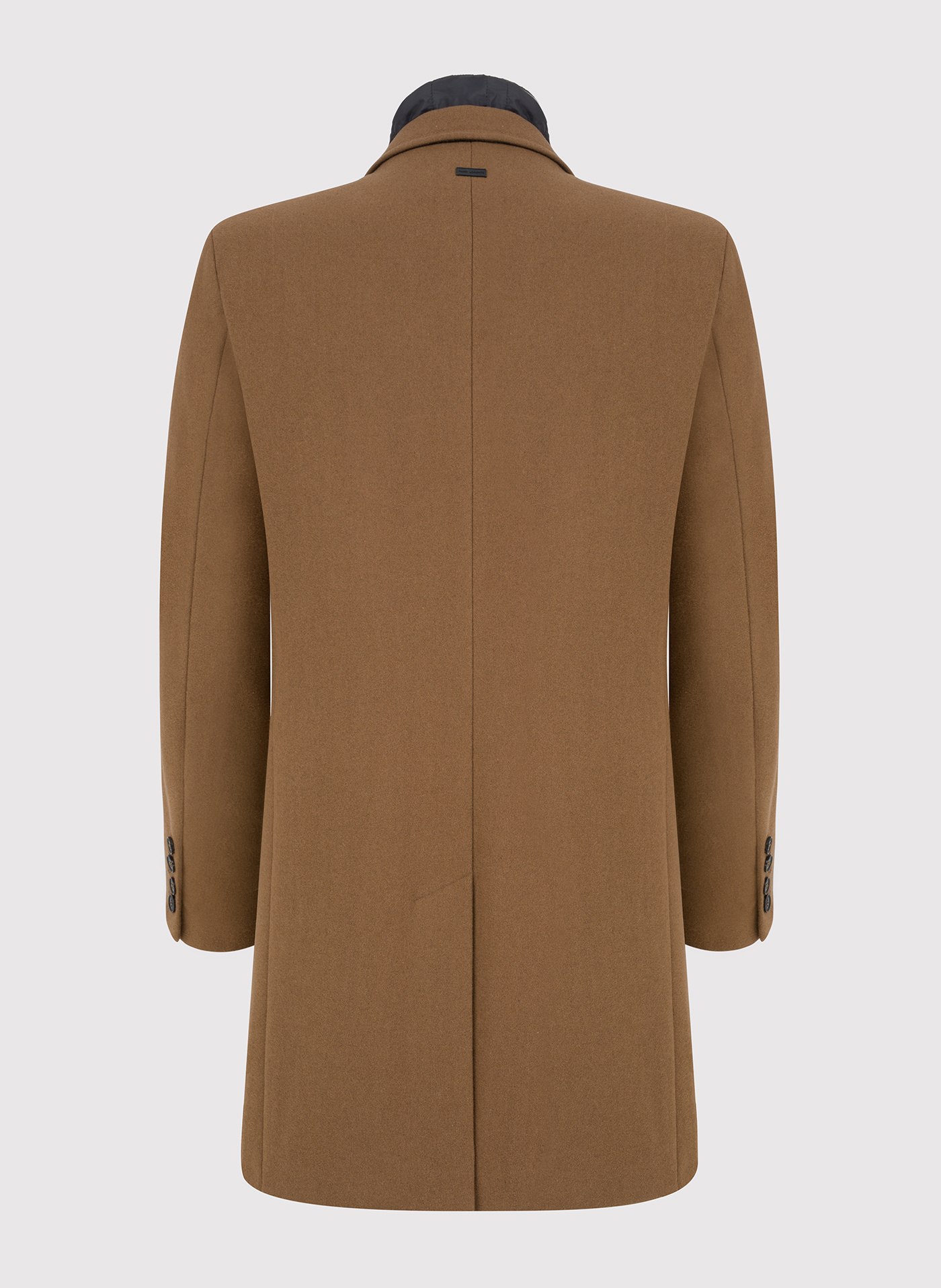 Męski płaszcz z wełną w kolorze kamelowym - Pako Lorente