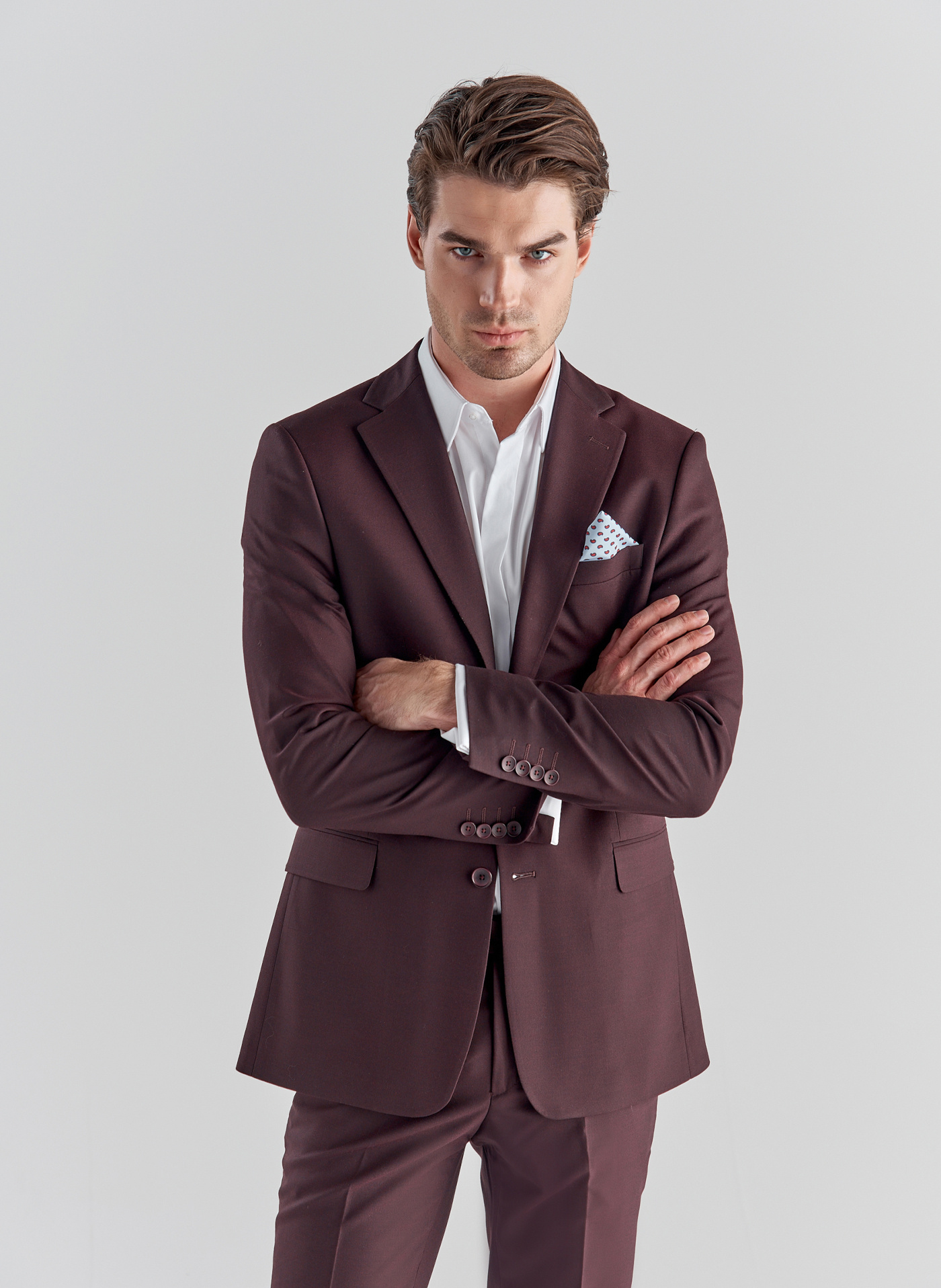 Spodnie męskie garniturowe P21WF-6G-079-D - Pako Lorente