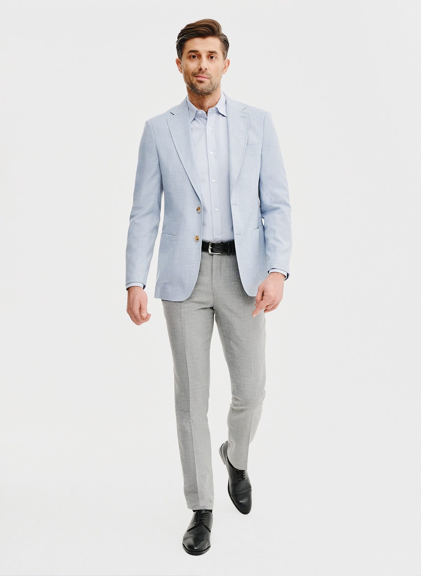 Casualowa marynarka męska w kolorze niebieskim - Pako Lorente