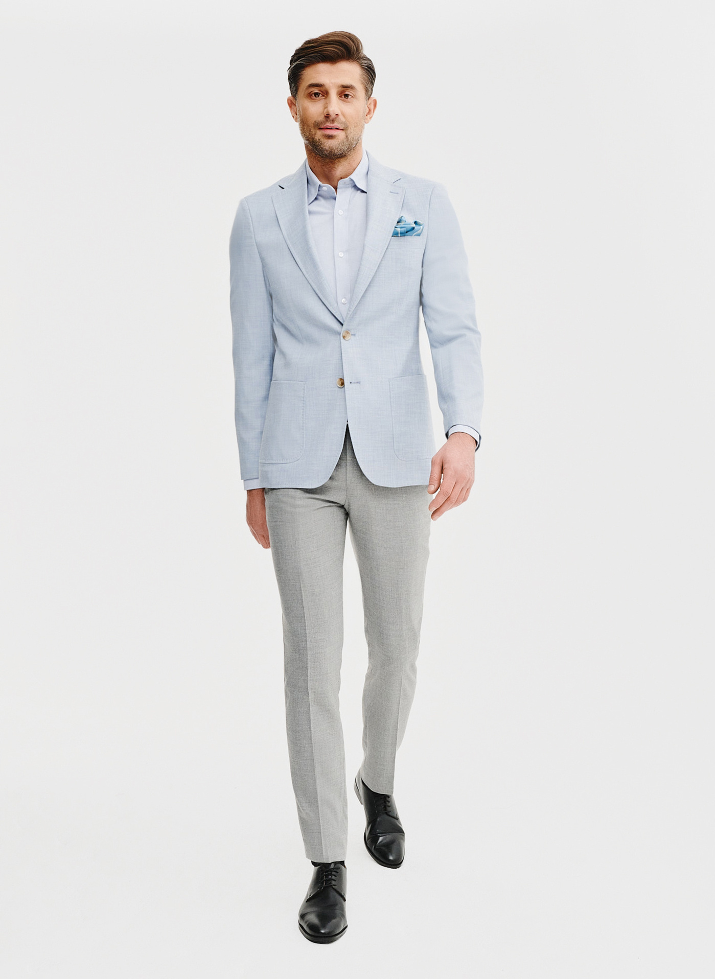 Casualowa marynarka męska w kolorze niebieskim - Pako Lorente