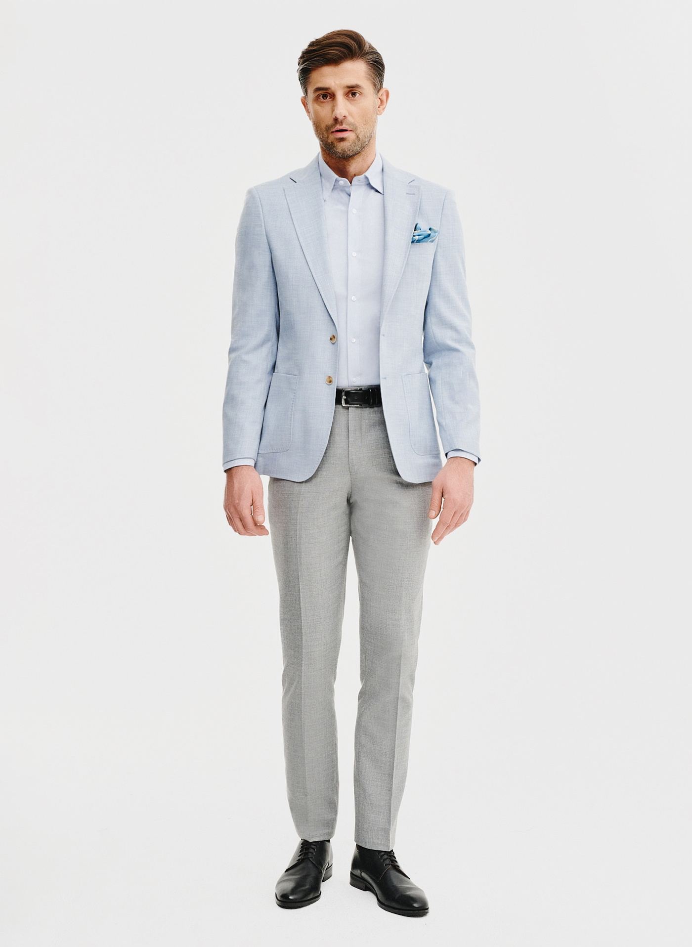 Casualowa marynarka męska w kolorze niebieskim - Pako Lorente