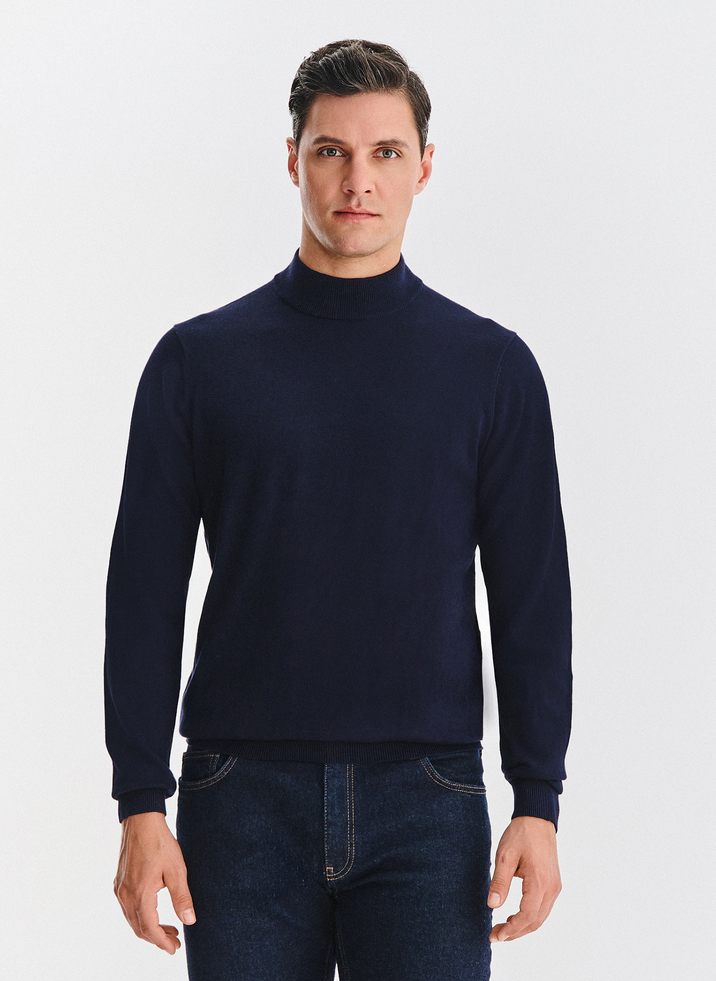 PAKO LORENTE - Półgolf męski w granatowym kolorze - Pako Lorente