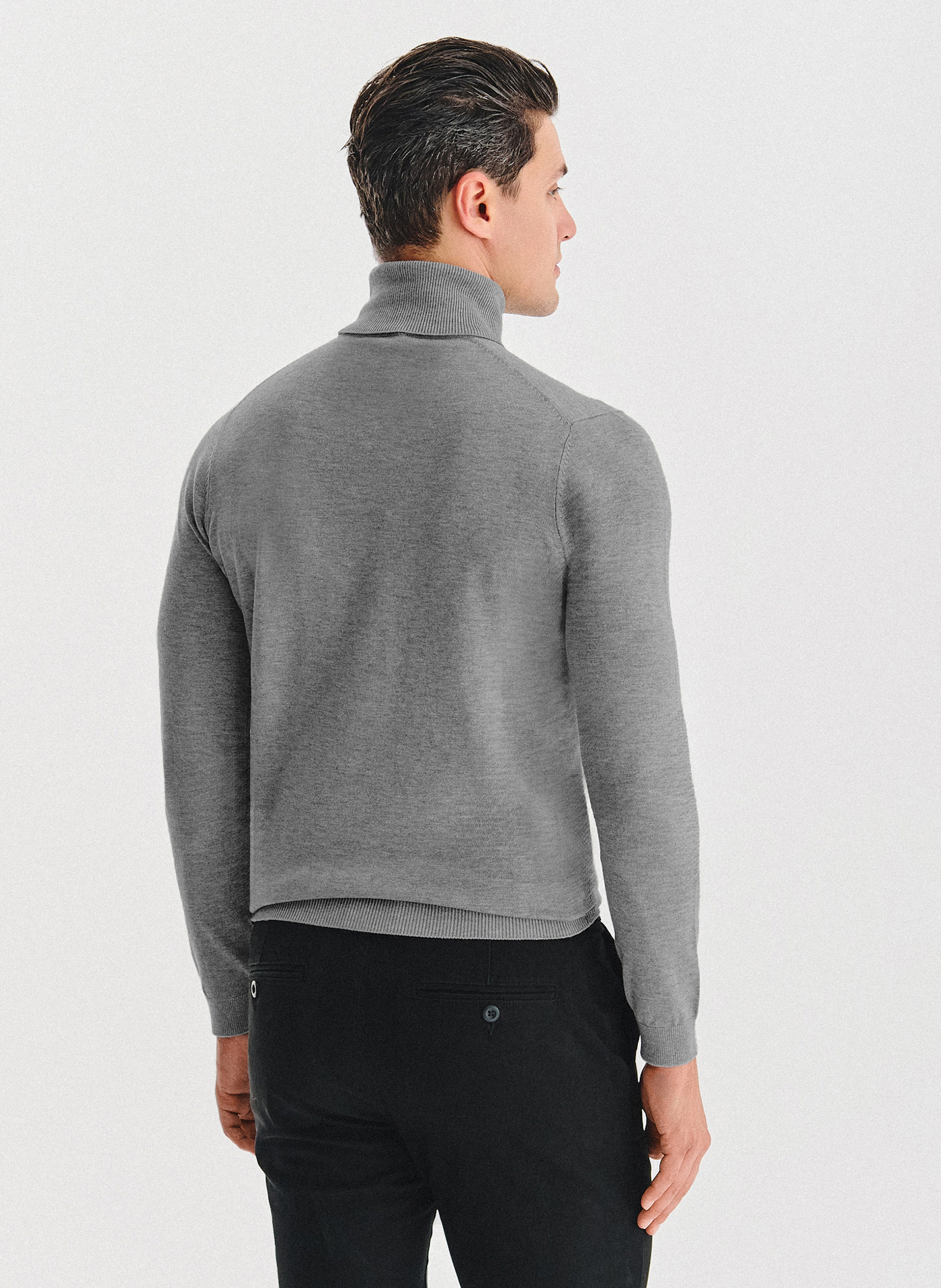 PAKO LORENTE - Golf męski w szarym kolorze - Pako Lorente