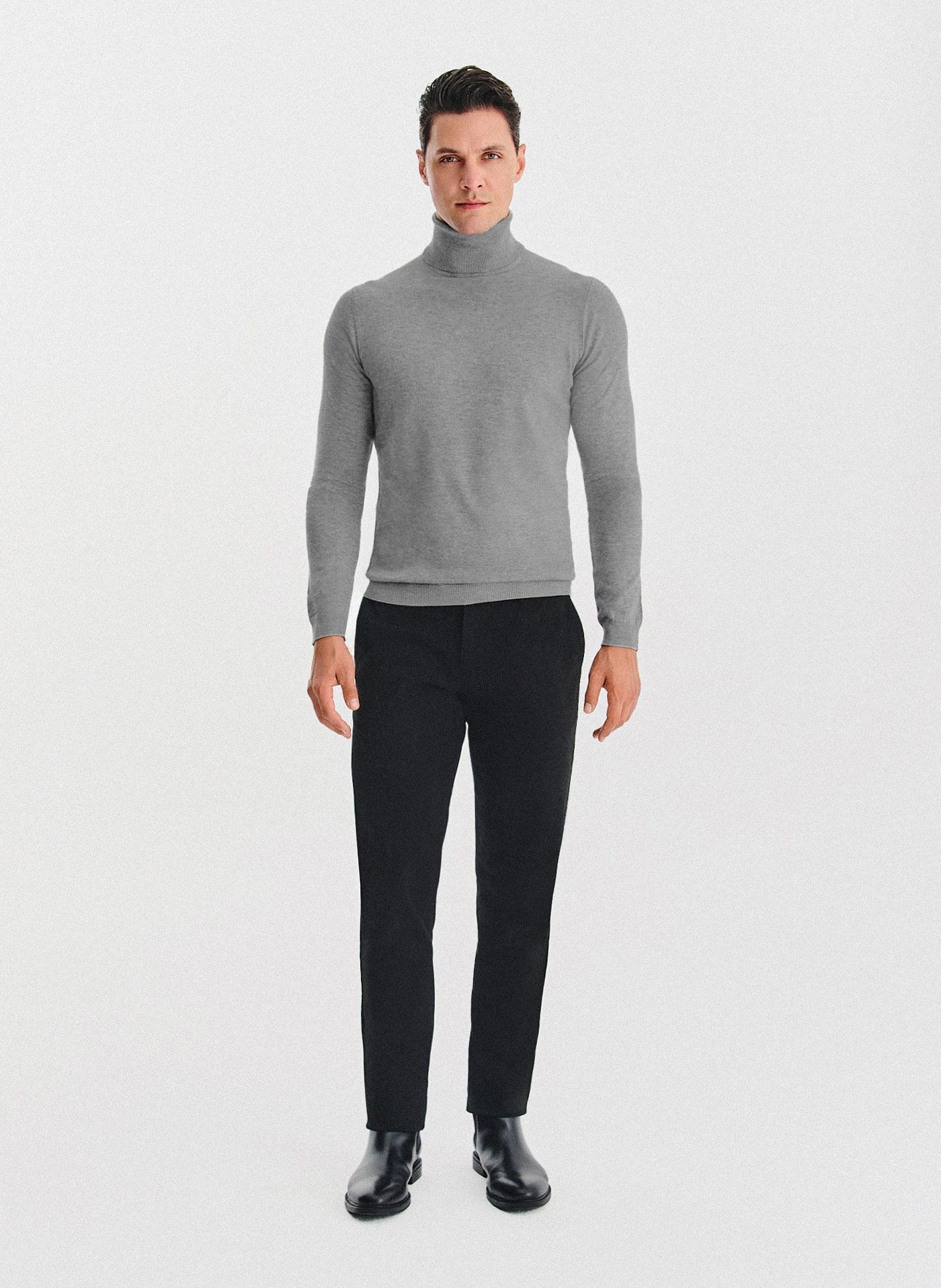 PAKO LORENTE - Golf męski w szarym kolorze - Pako Lorente