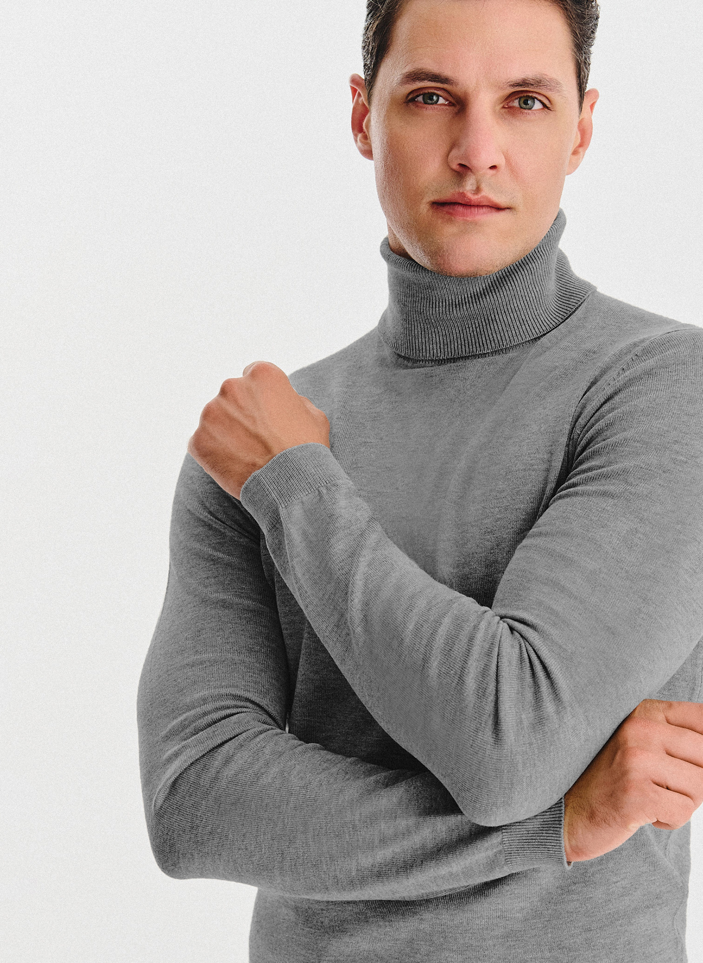 PAKO LORENTE - Golf męski w szarym kolorze - Pako Lorente