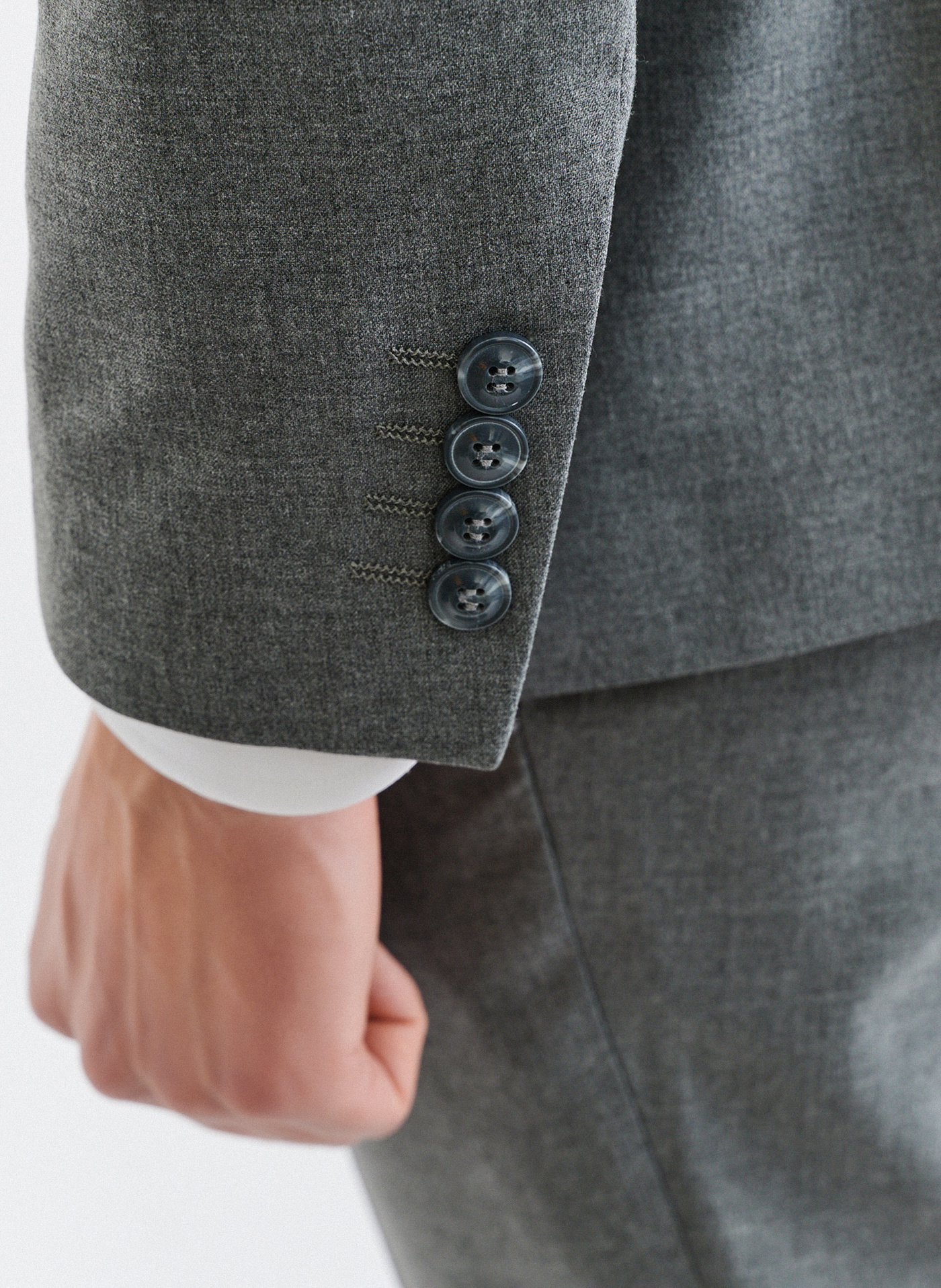 Szara gładka marynarka garniturowa - Pako Lorente