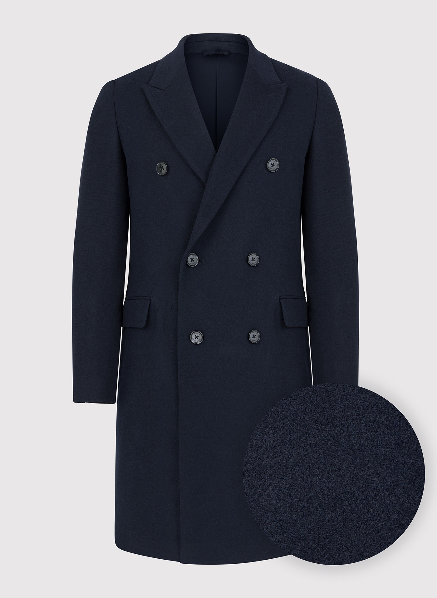 Dwurzędowy płaszcz męski w kolorze granatowym - Pako Lorente