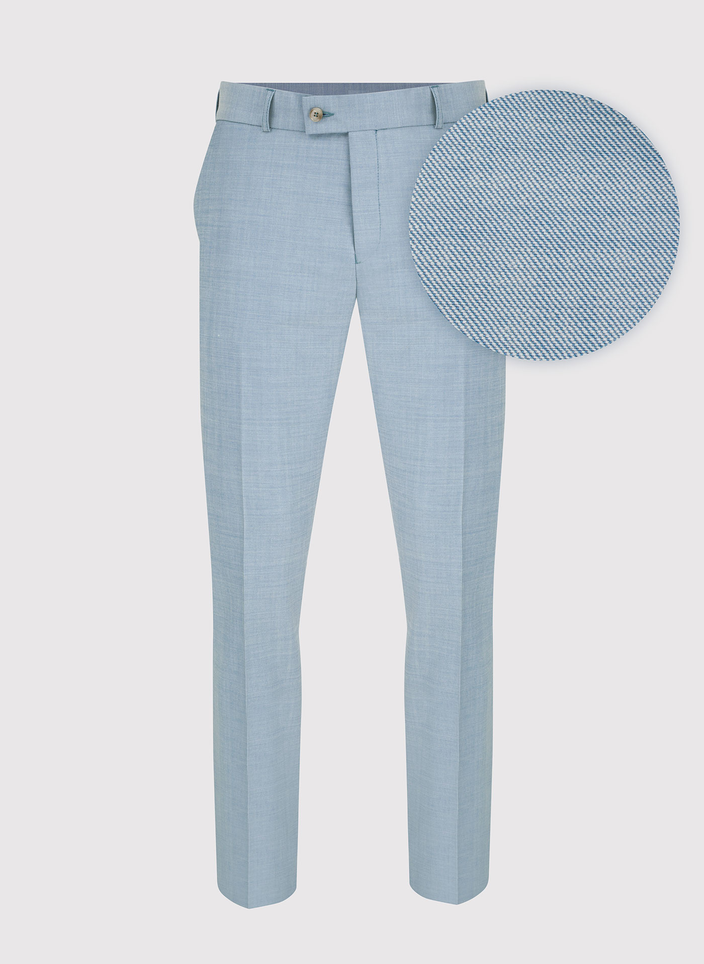 Błękitne spodnie garniturowe o widocznej strukturze - Pako Lorente