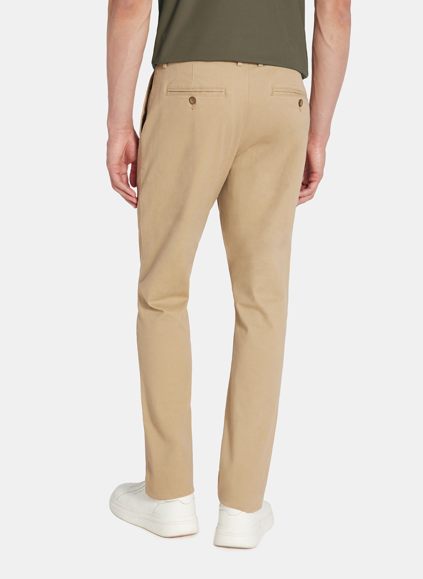 PAKO LORENTE - Beżowe spodnie chino z bawełną - Pako Lorente