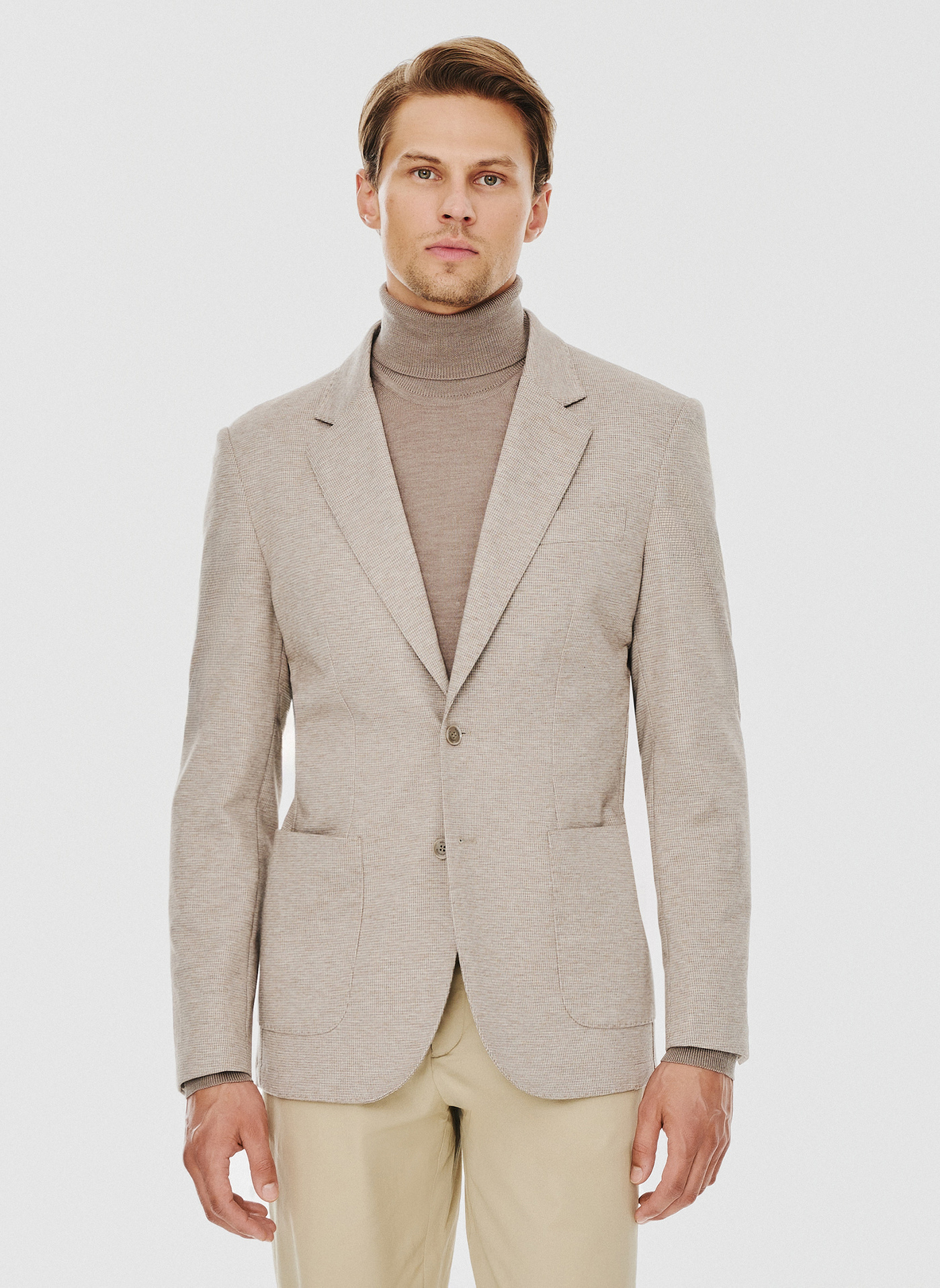 Beżowa marynarka męska - Pako Lorente