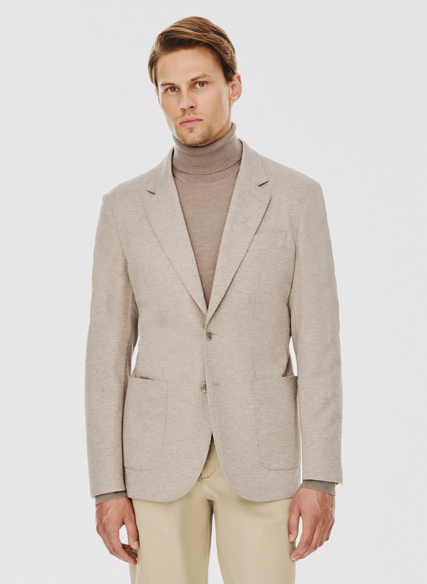 Beżowa marynarka męska - Pako Lorente