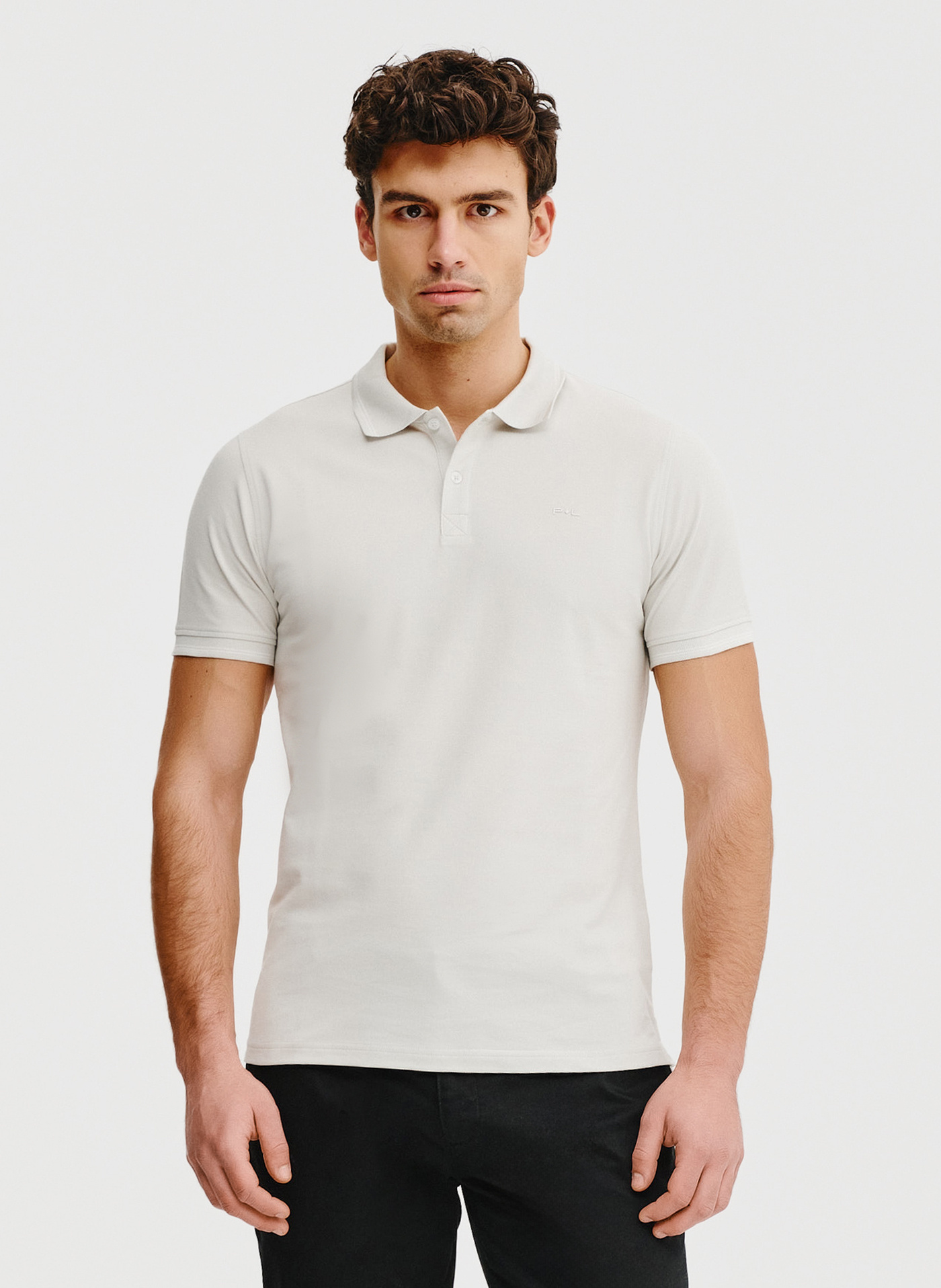 T-shirt polo w kolorze szarym - Pako Lorente