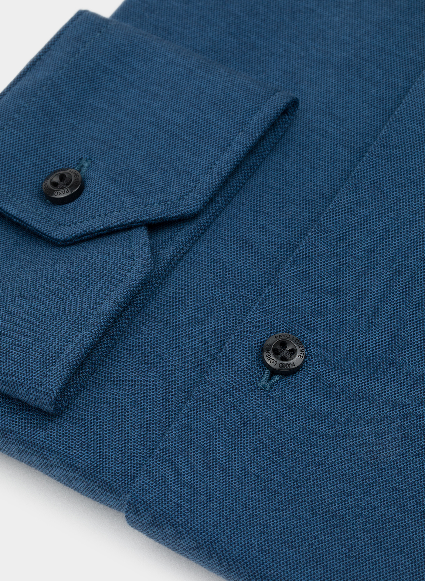 Bawełniana koszula męska w kolorze granatowym - Pako Lorente