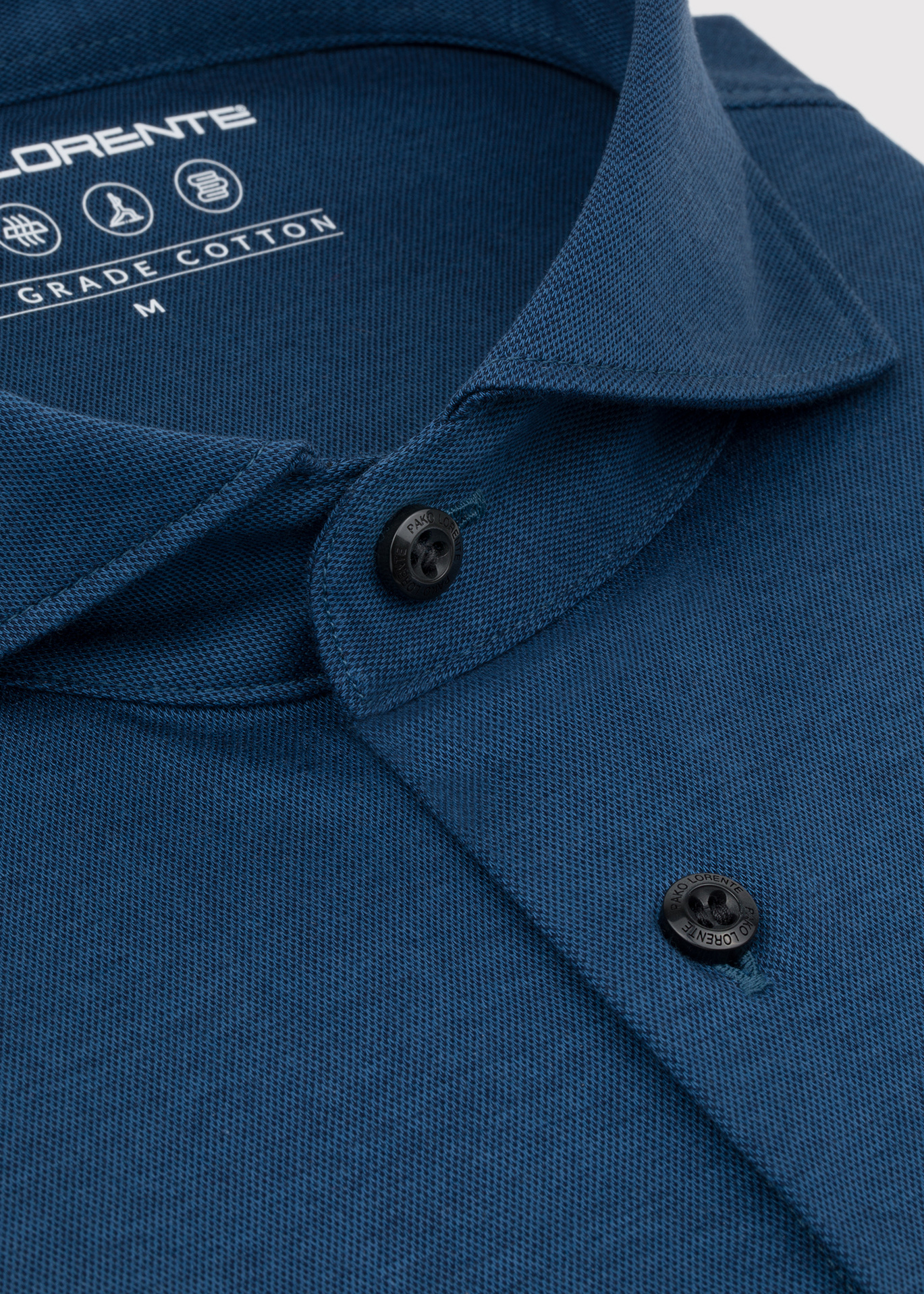 Bawełniana koszula męska w kolorze granatowym - Pako Lorente