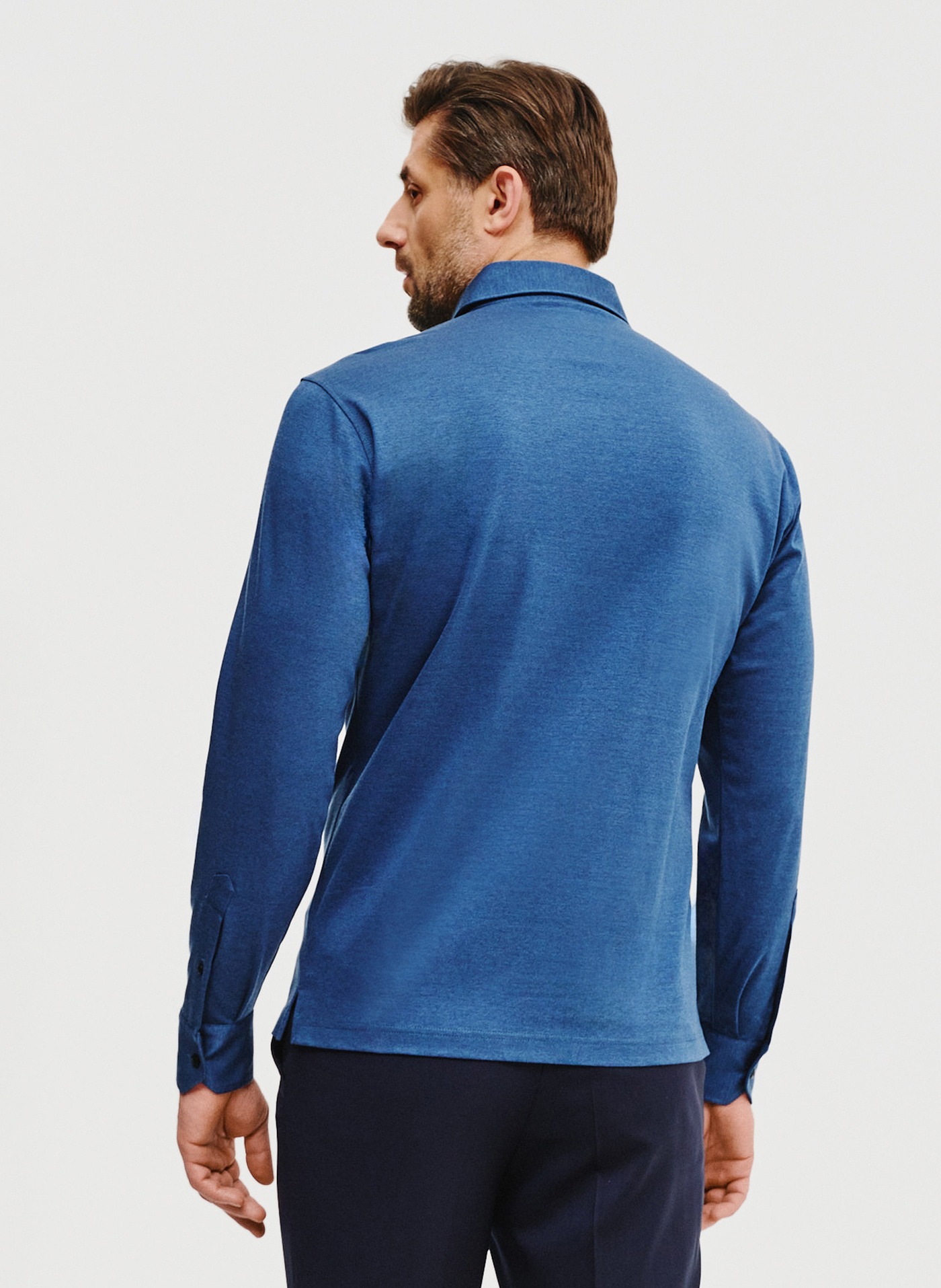 Bawełniana koszula męska w kolorze granatowym - Pako Lorente