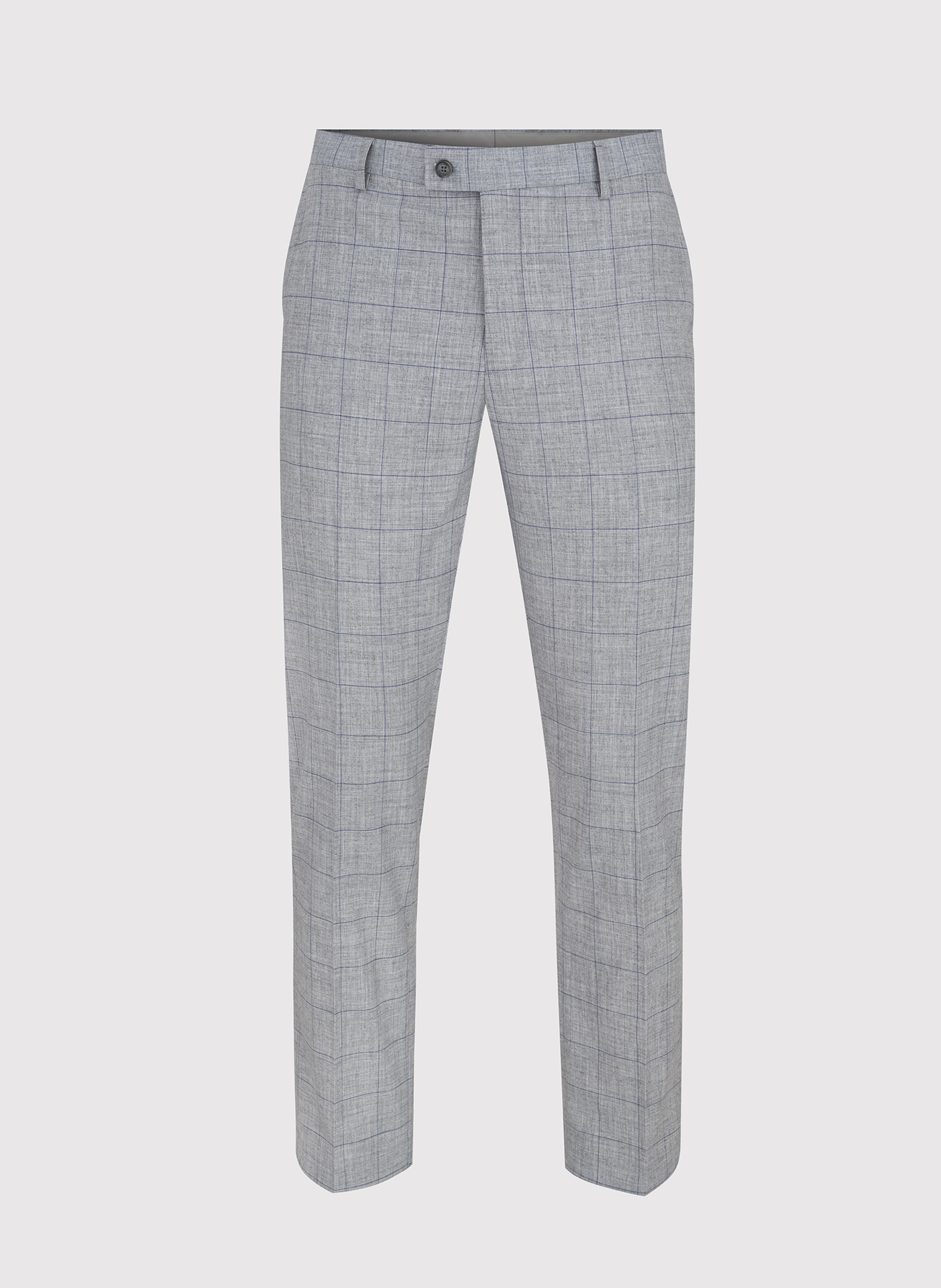 Szare garniturowe spodnie męskie w kratę - Pako Lorente