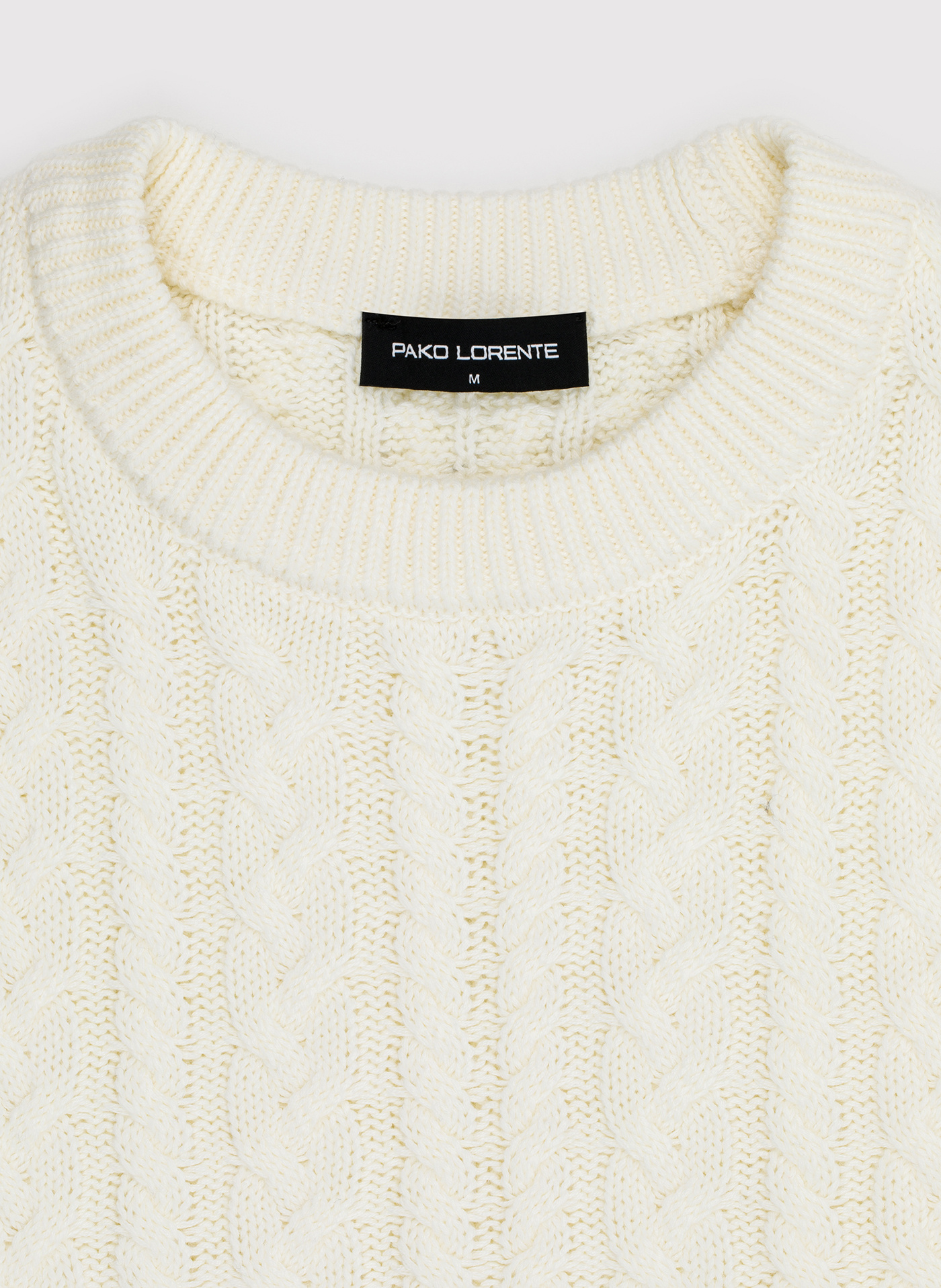 PAKO LORENTE - Beżowy sweter męski z kaszmirem - Pako Lorente