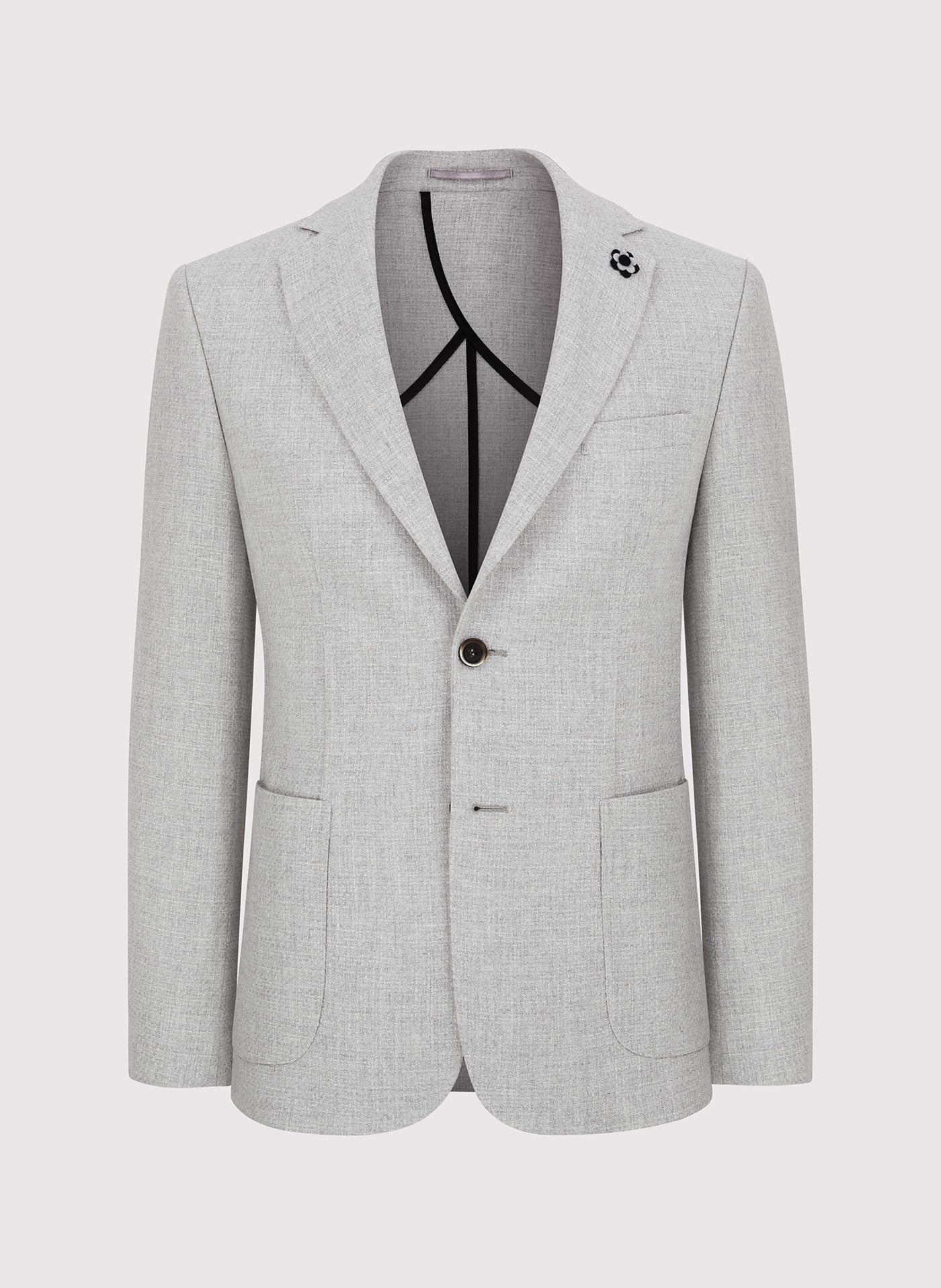 Szara marynarka casualowa o widocznej fakturze - Pako Lorente