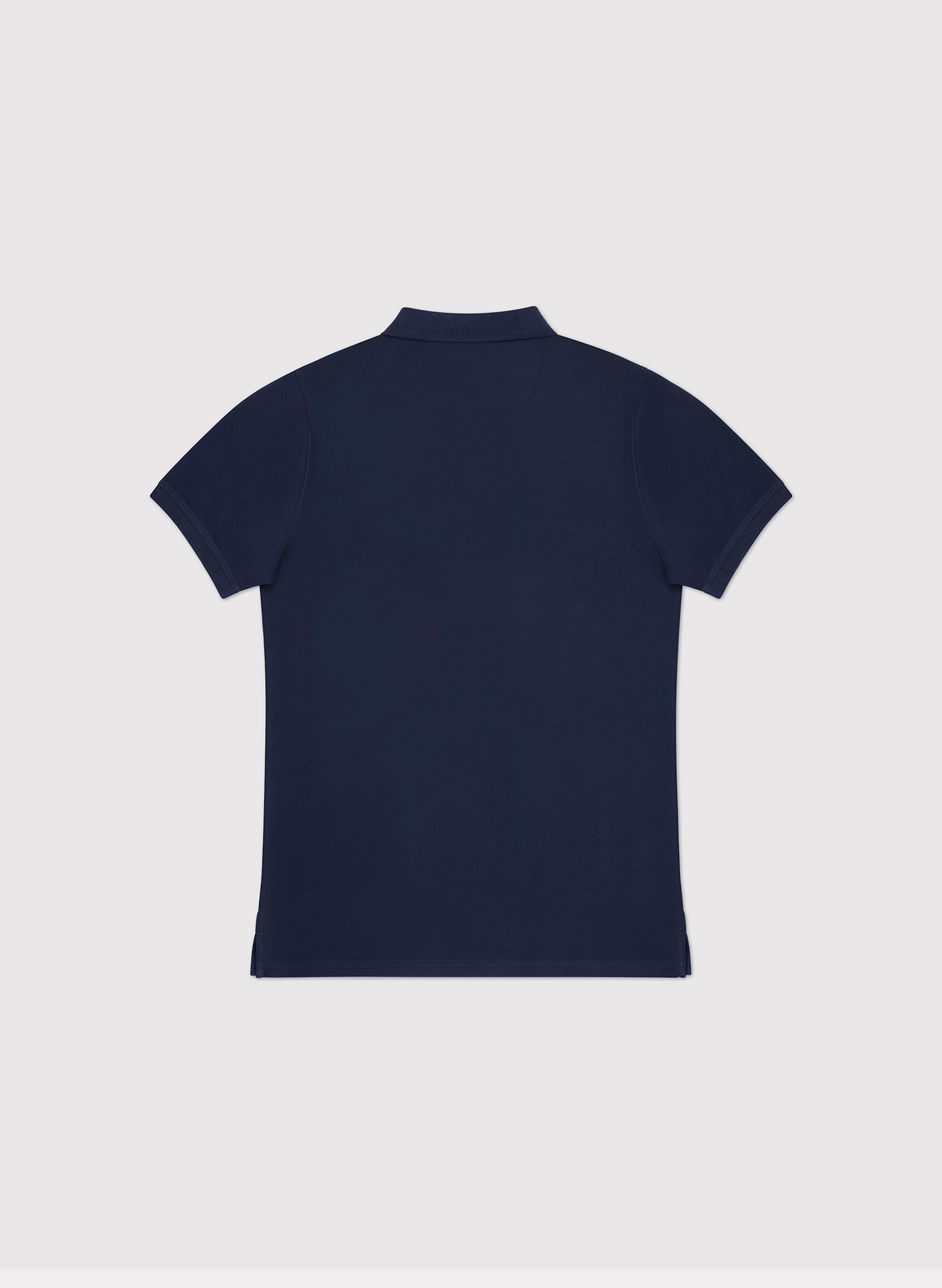 Gładki t-shirt polo w granatowym kolorze - Pako Lorente