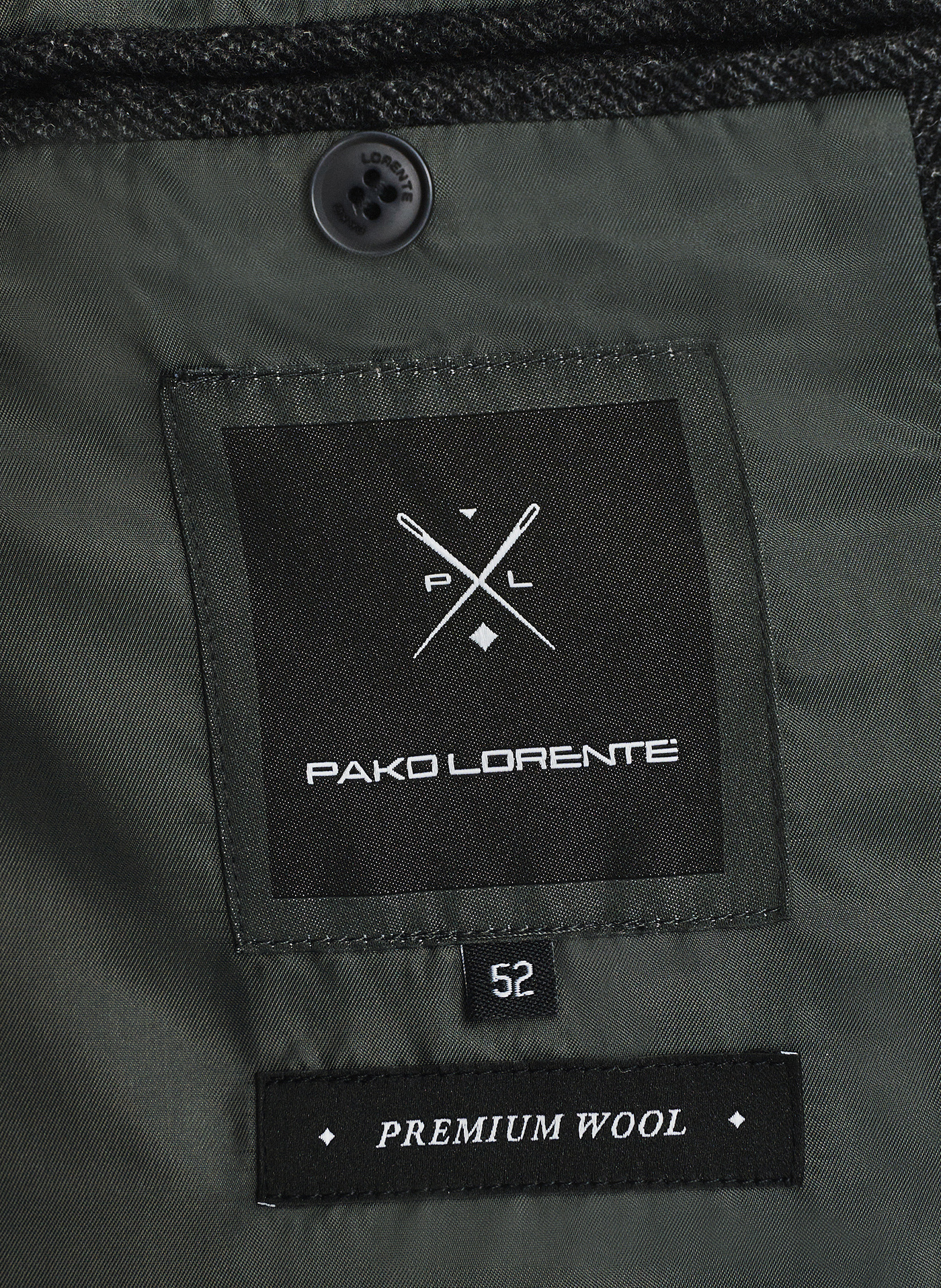 Męski płaszcz z wełną w szarym kolorze - Pako Lorente