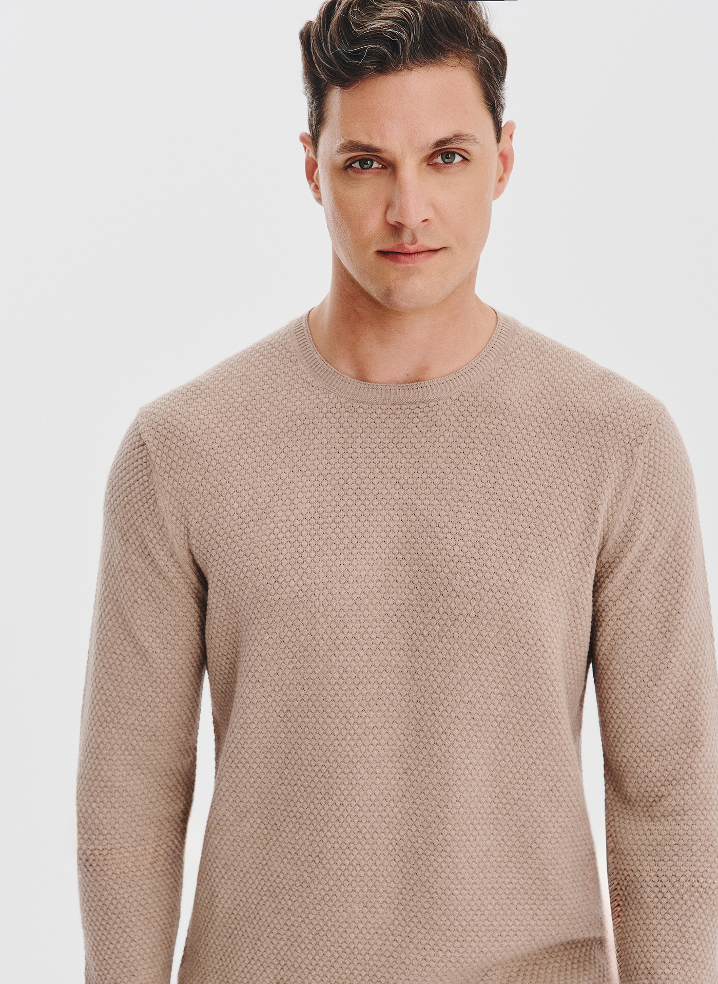 PAKO LORENTE - Sweter męski w kolorze beżowym - Pako Lorente