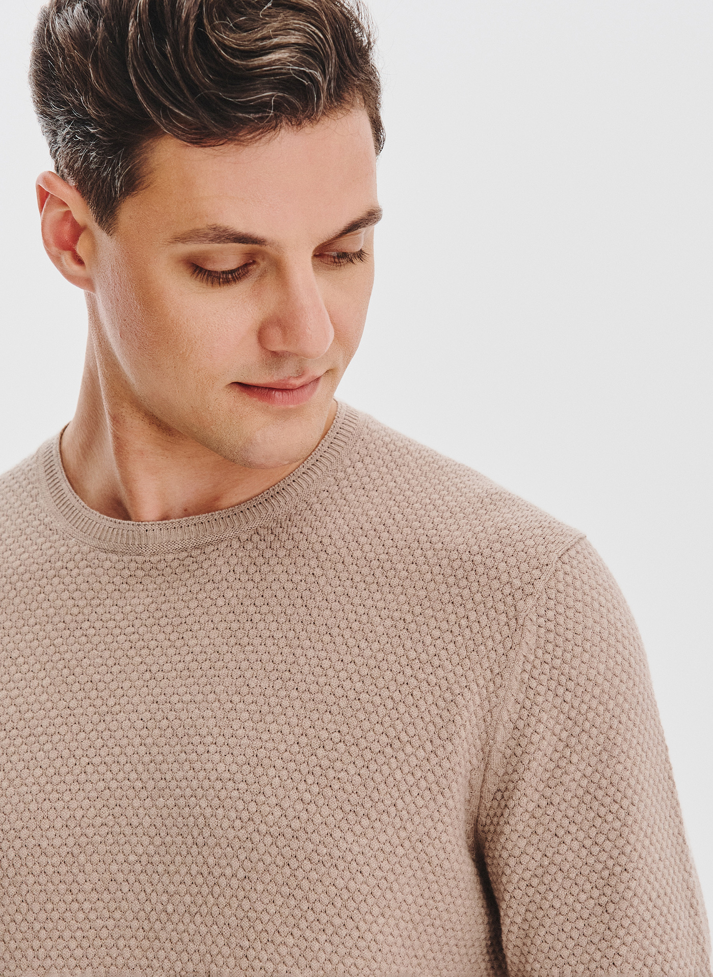 PAKO LORENTE - Sweter męski w kolorze beżowym - Pako Lorente