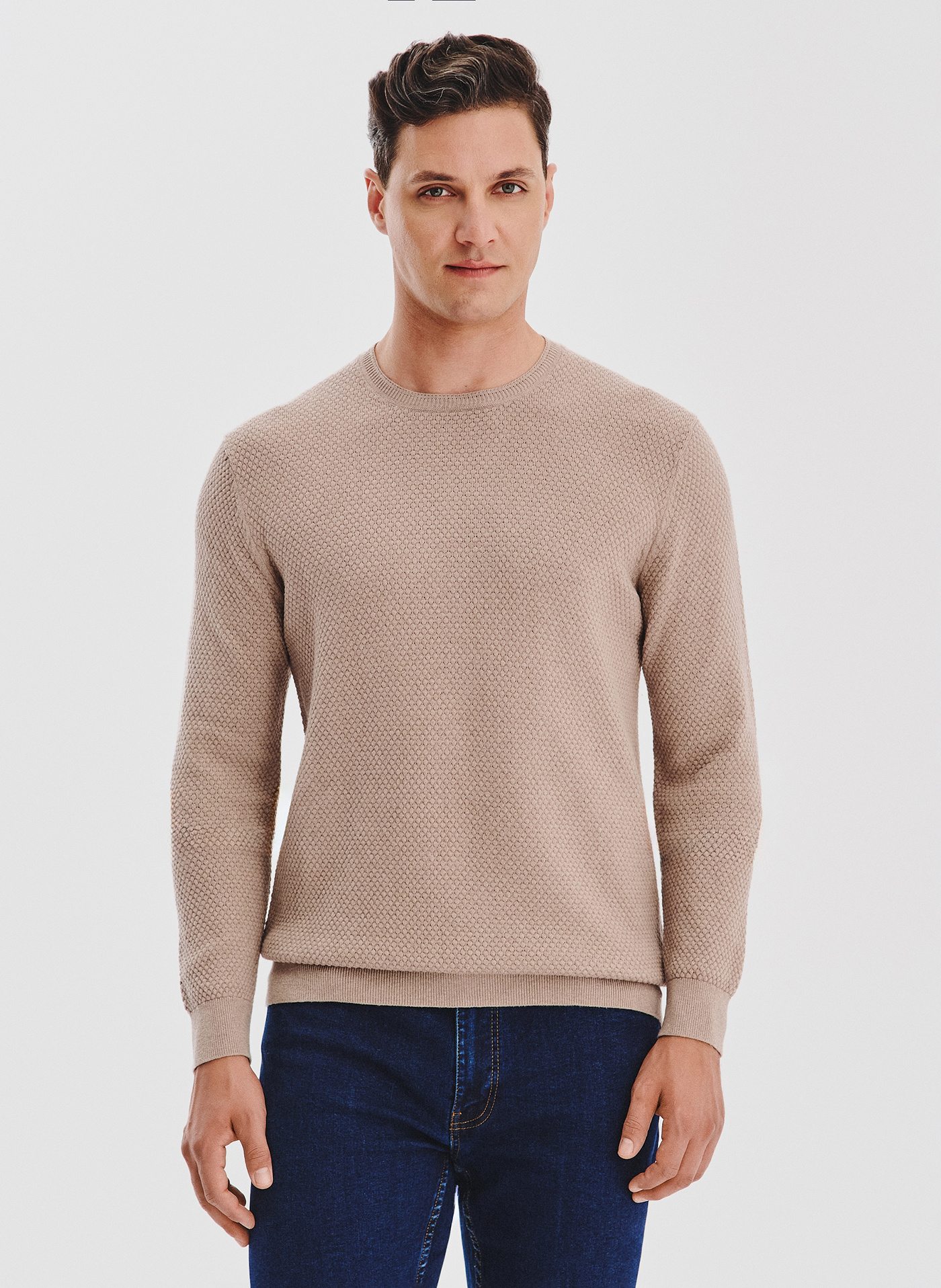 PAKO LORENTE - Sweter męski w kolorze beżowym - Pako Lorente