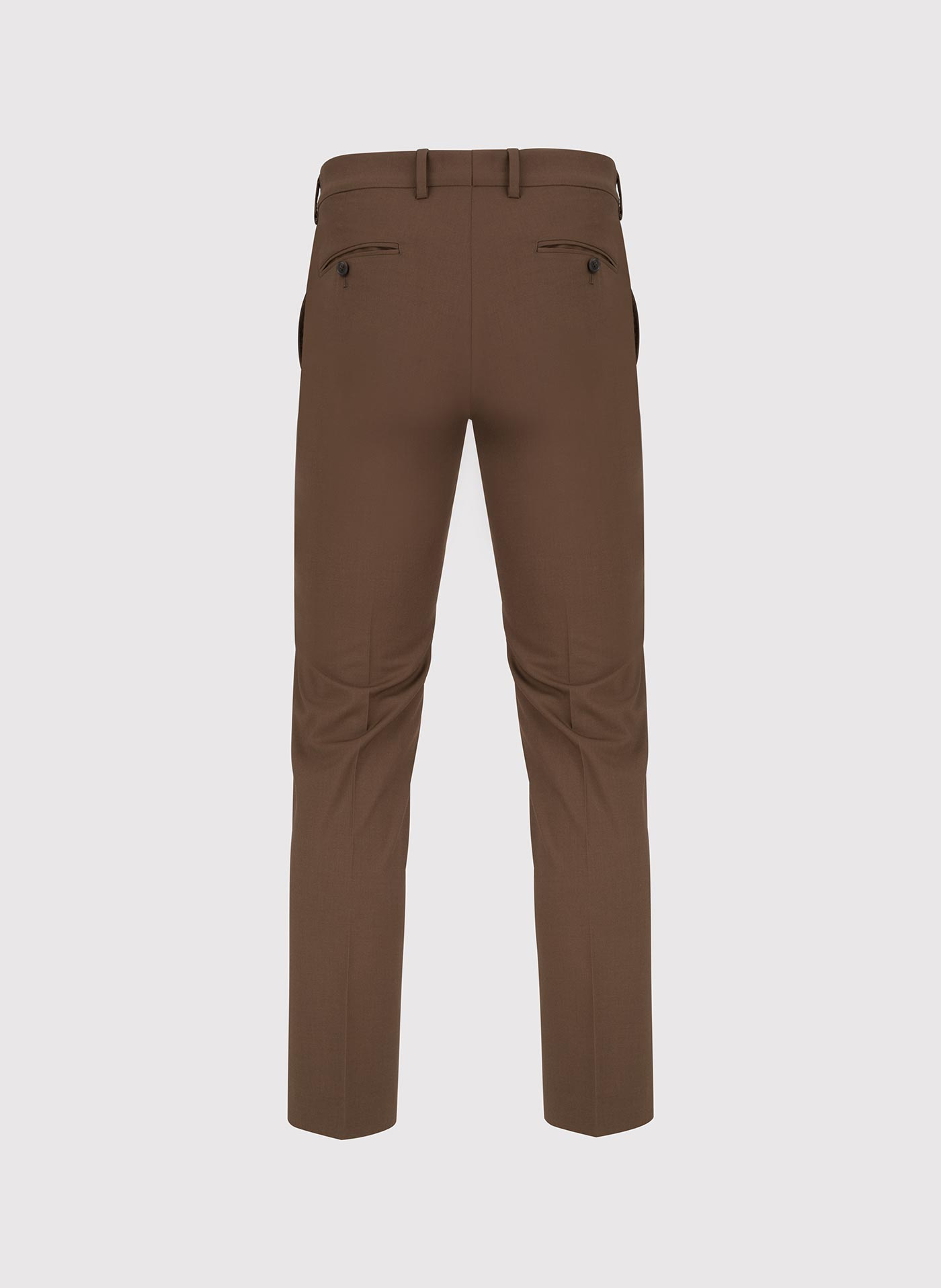 PAKO LORENTE - Gładkie brązowe spodnie ganiturowe - Pako Lorente