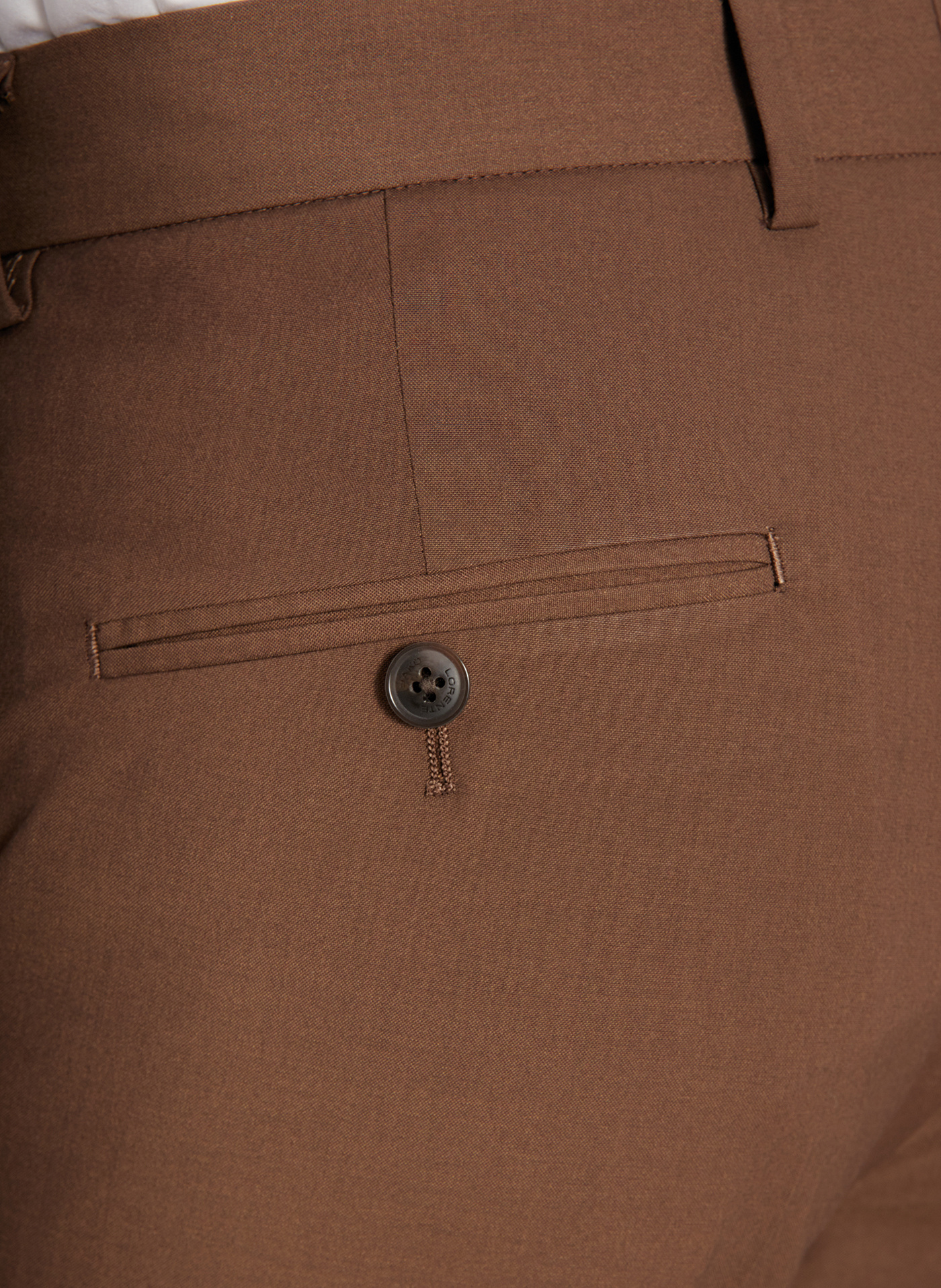 PAKO LORENTE - Gładkie brązowe spodnie ganiturowe - Pako Lorente