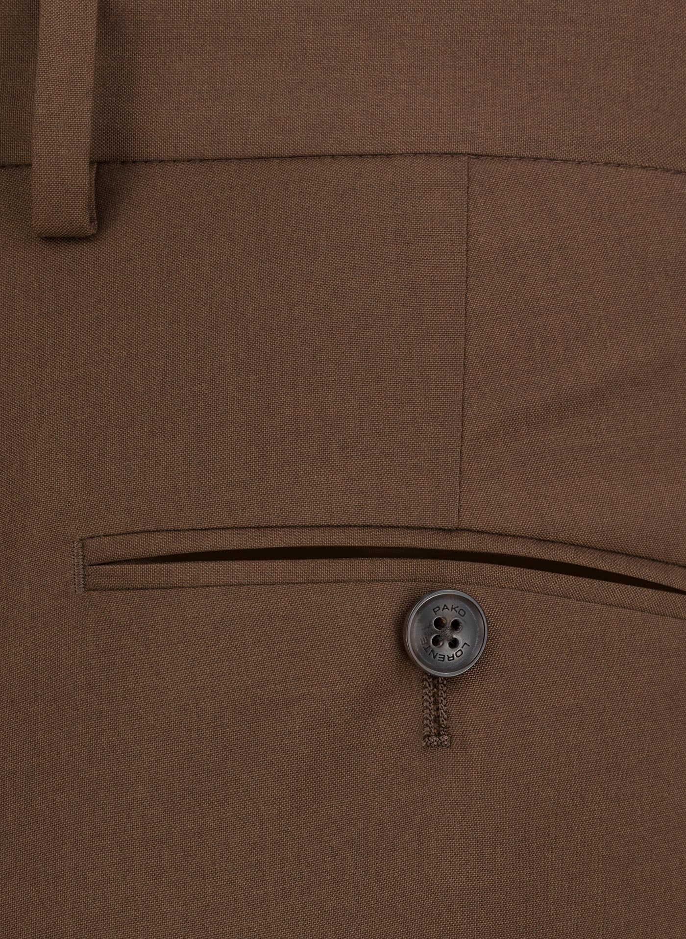 PAKO LORENTE - Gładkie brązowe spodnie ganiturowe - Pako Lorente