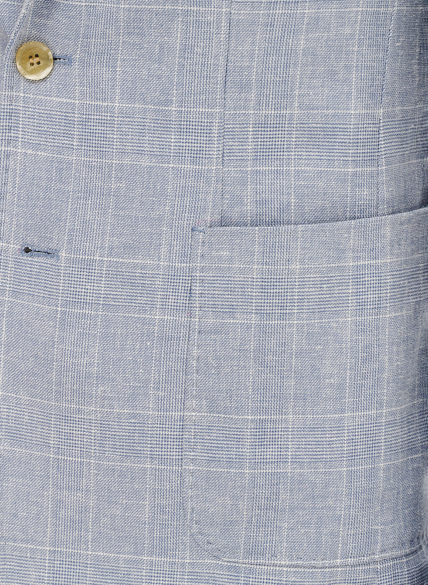 Niebieska marynarka z lnu w kratkę - Pako Lorente