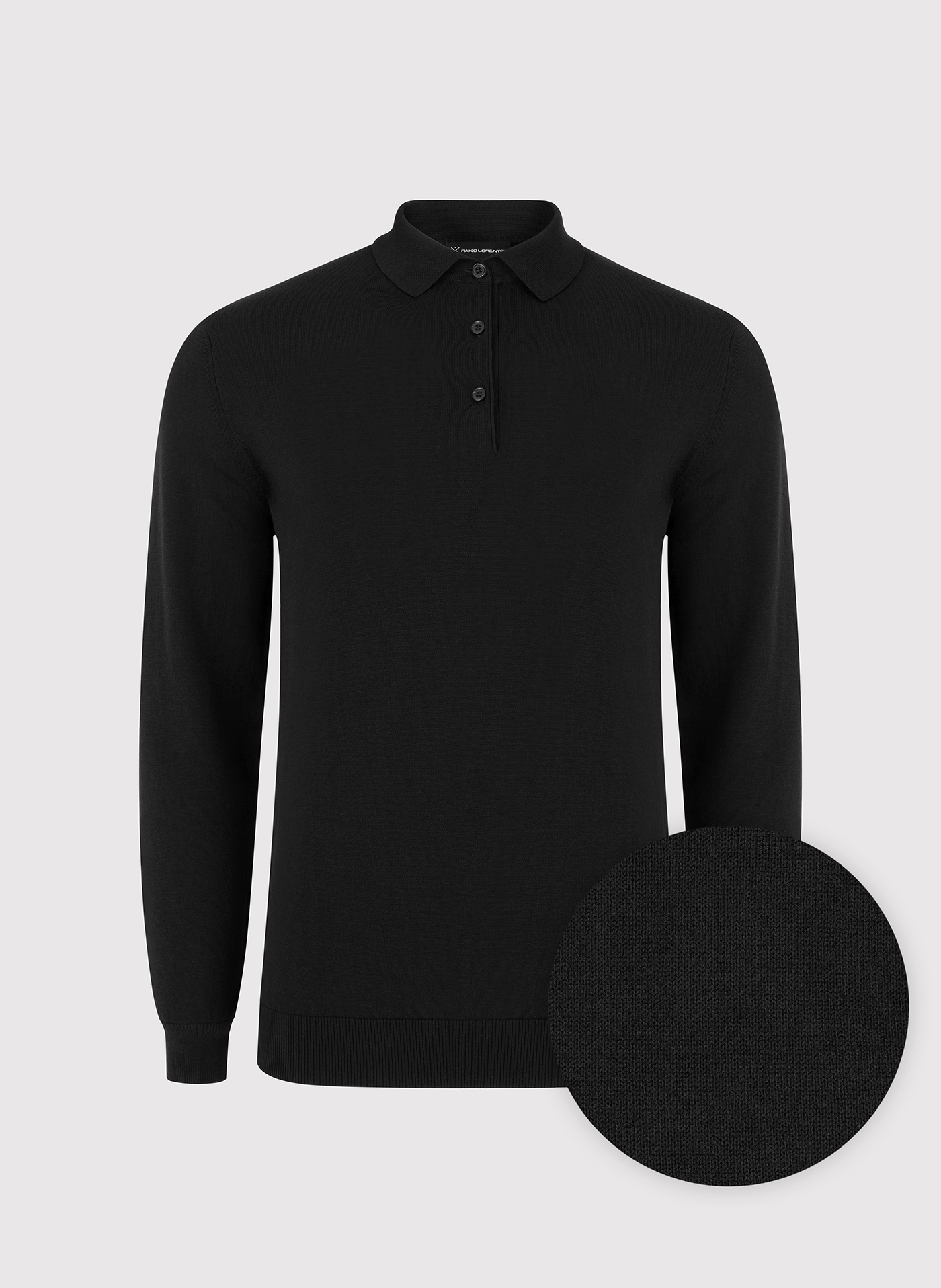 Sweter polo w kolorze czarnym - Pako Lorente