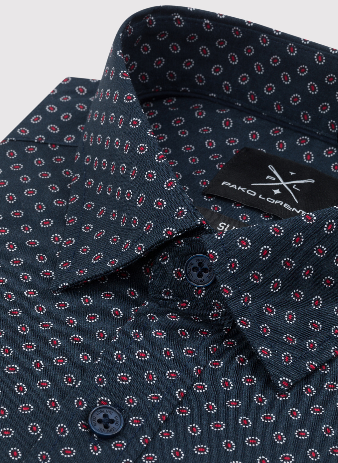 Koszula w kolorze granatowym w mikrowzór P24SF-1X-028-G-S - Pako Lorente - Pako Lorente