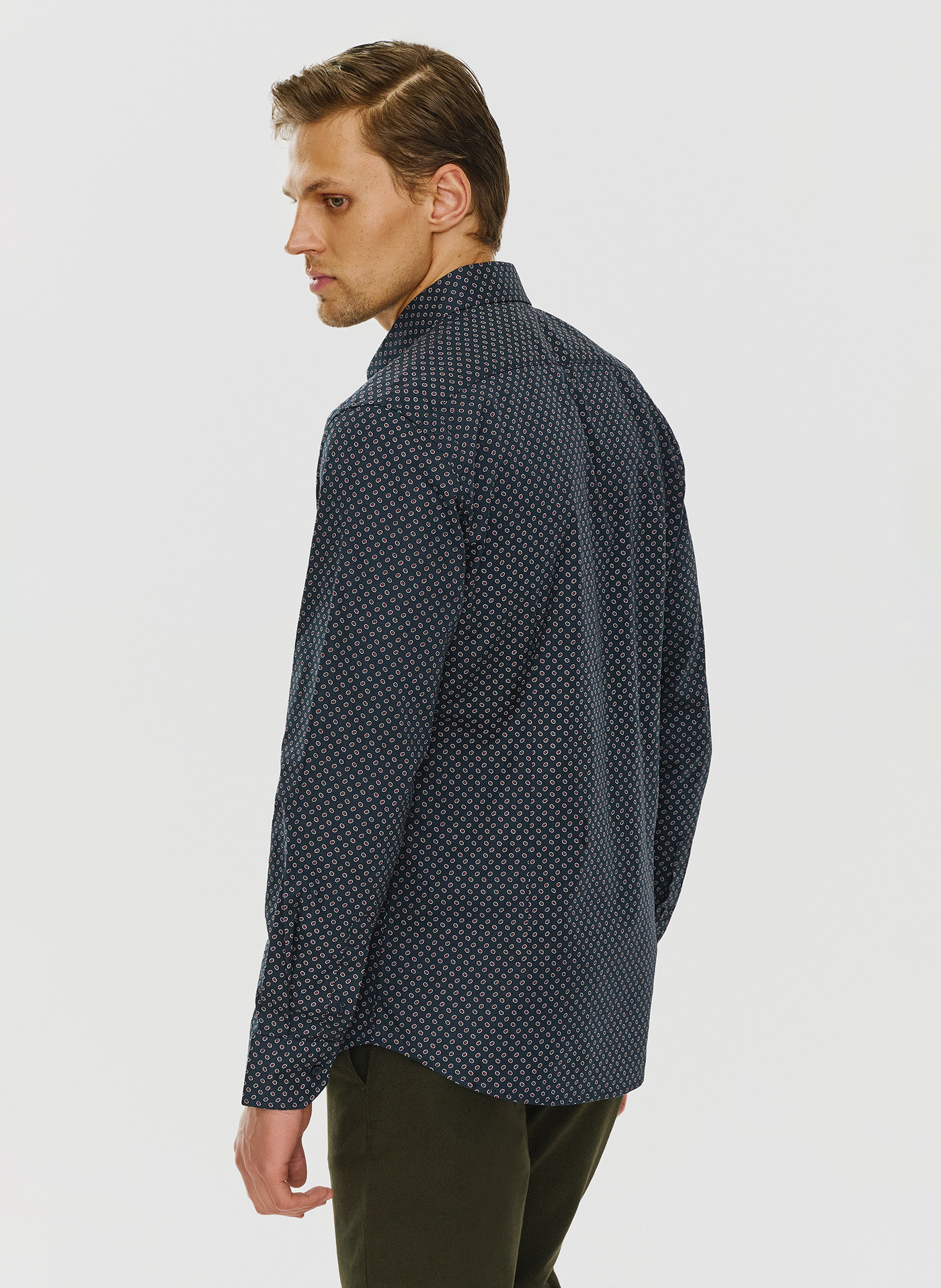 Koszula w kolorze granatowym w mikrowzór P24SF-1X-028-G-S - Pako Lorente - Pako Lorente