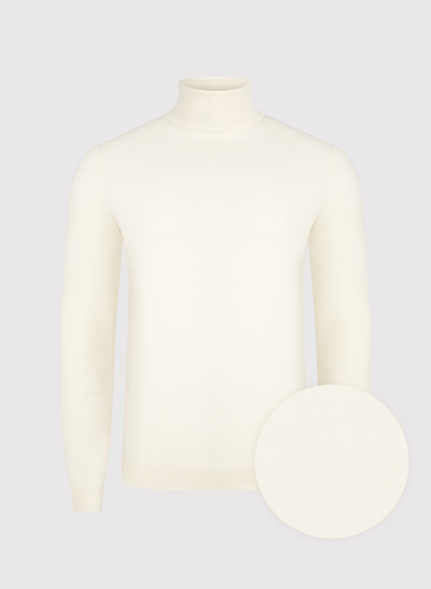 Biały gładki golf męski - Pako Lorente