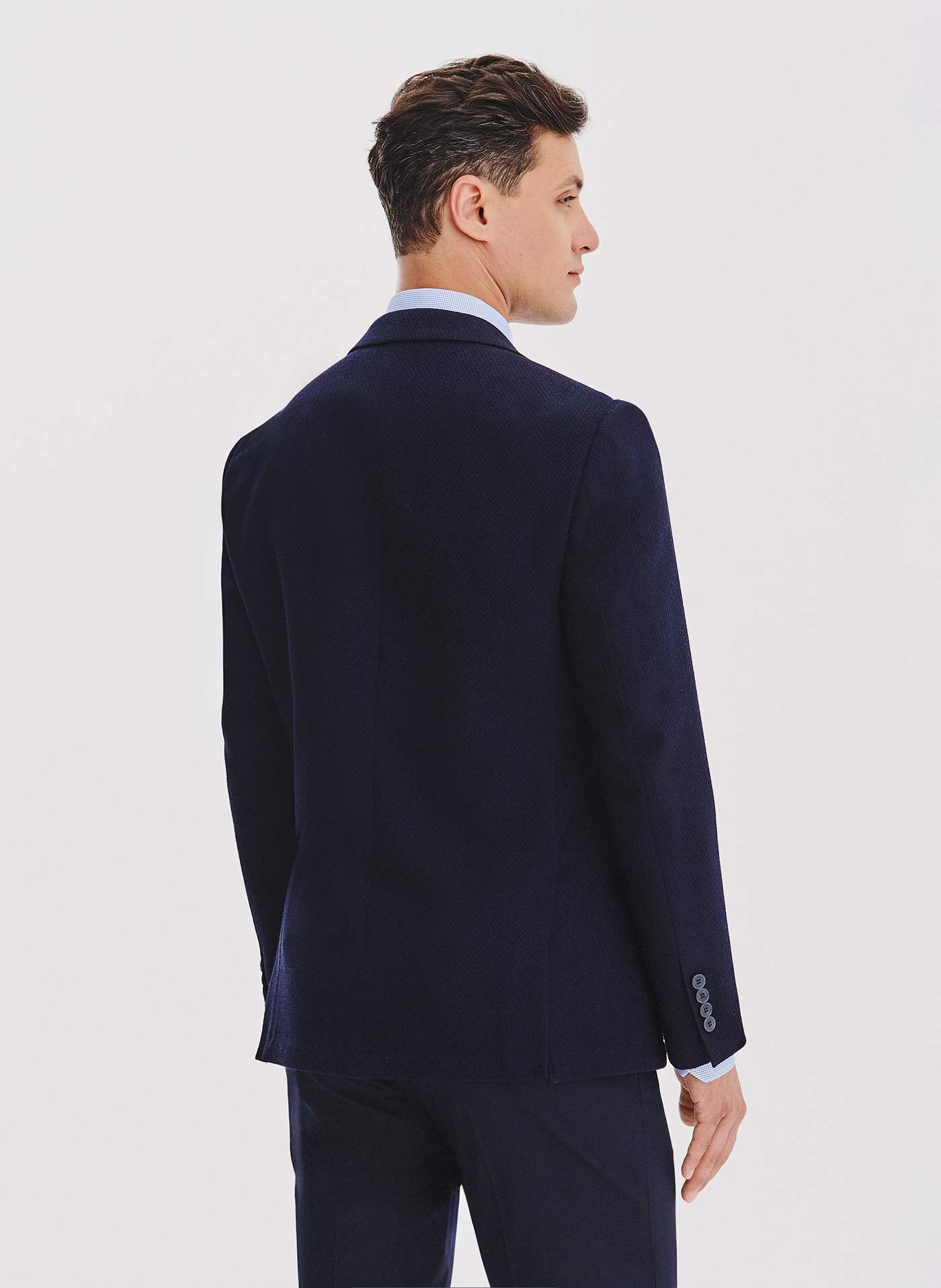 PAKO LORENTE - Granatowa marynarka męska z wełny - Pako Lorente