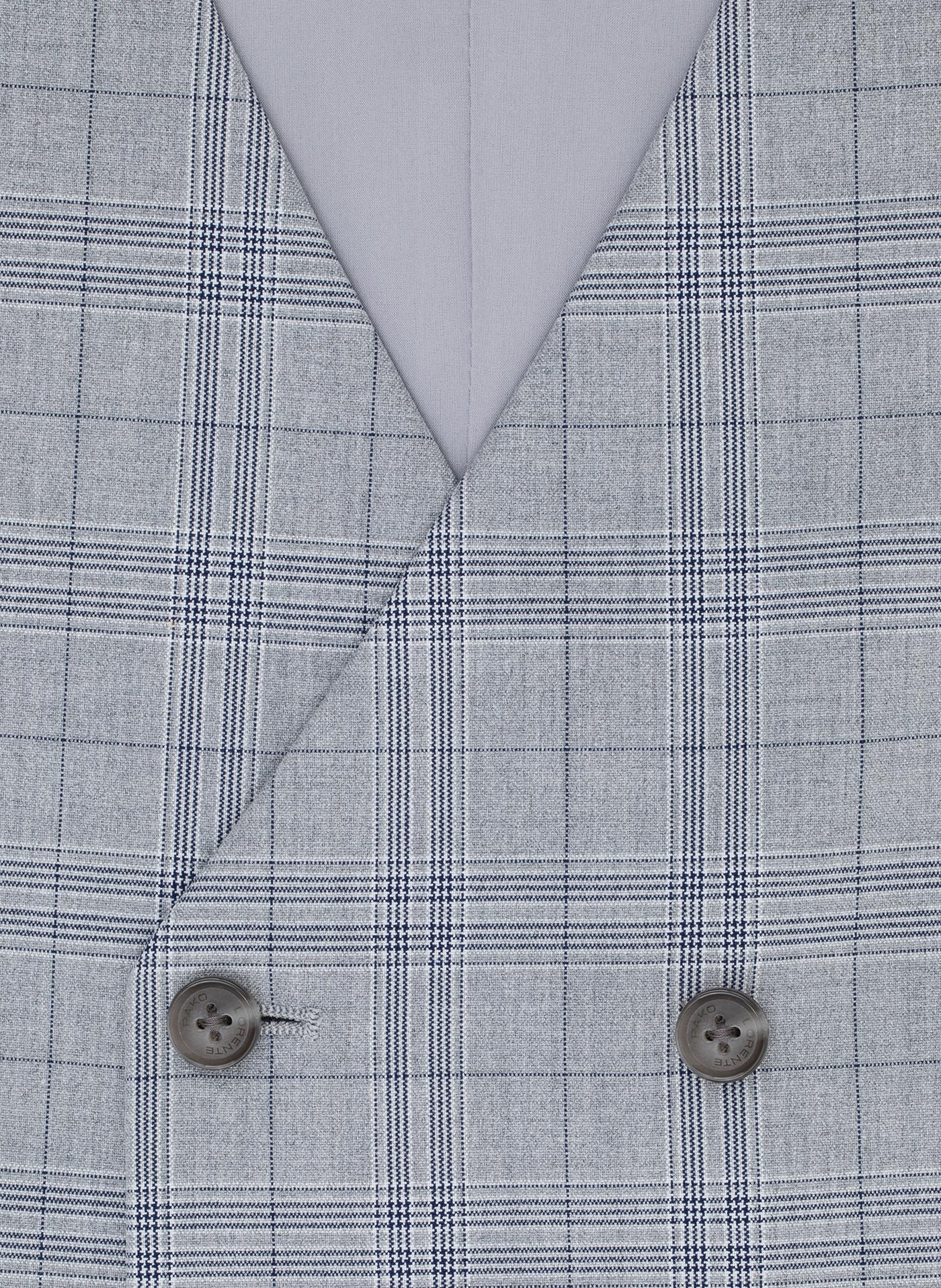 PAKO LORENTE - Dwurzędowa kamizelka męska w kratę - Pako Lorente