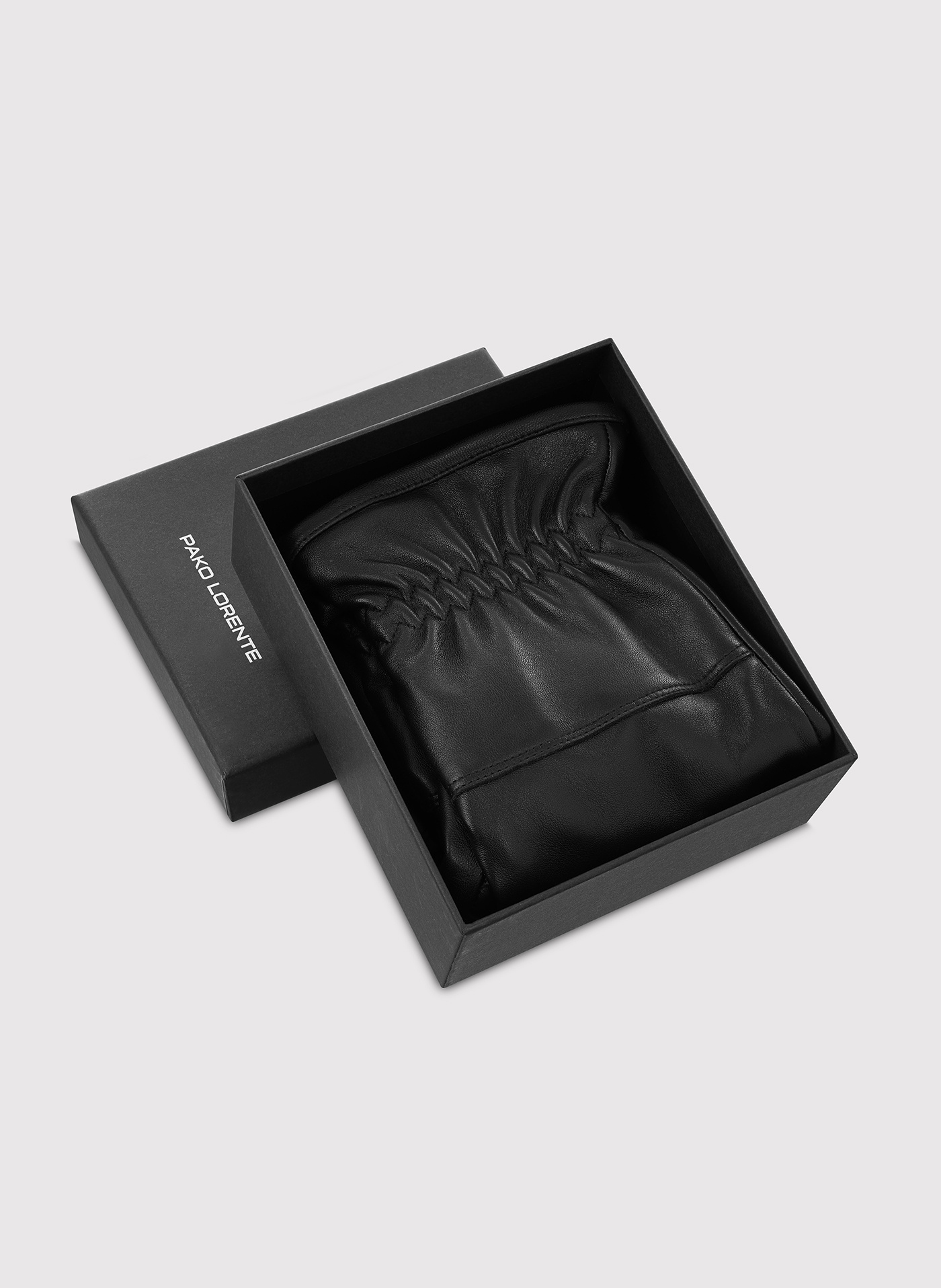 Czarne rękawiczki męskie - Pako Lorente