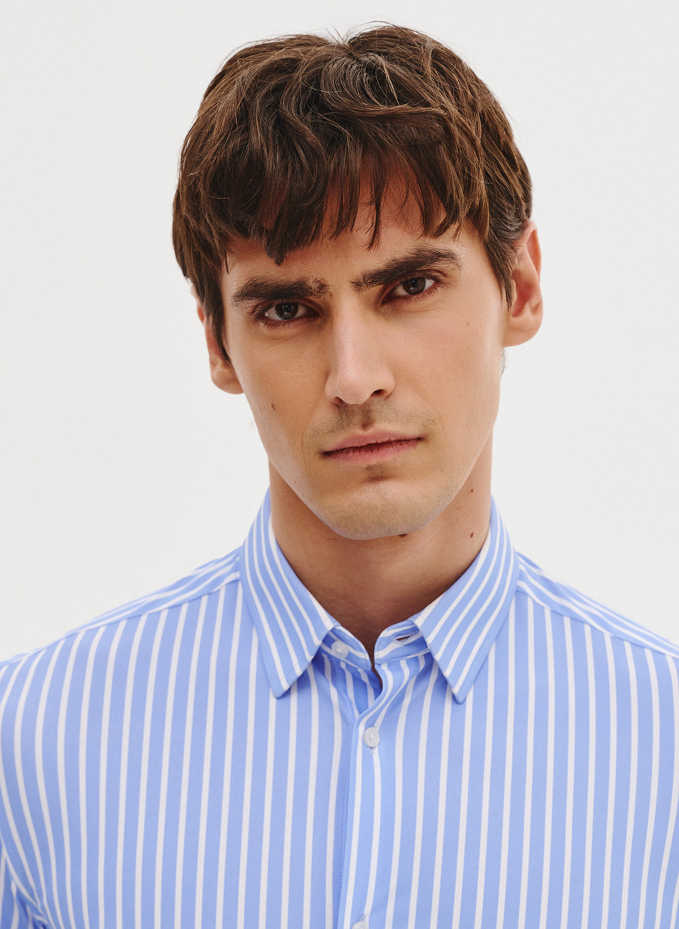 PAKO LORENTE - Dzianinowa koszula męska w paski - Pako Lorente