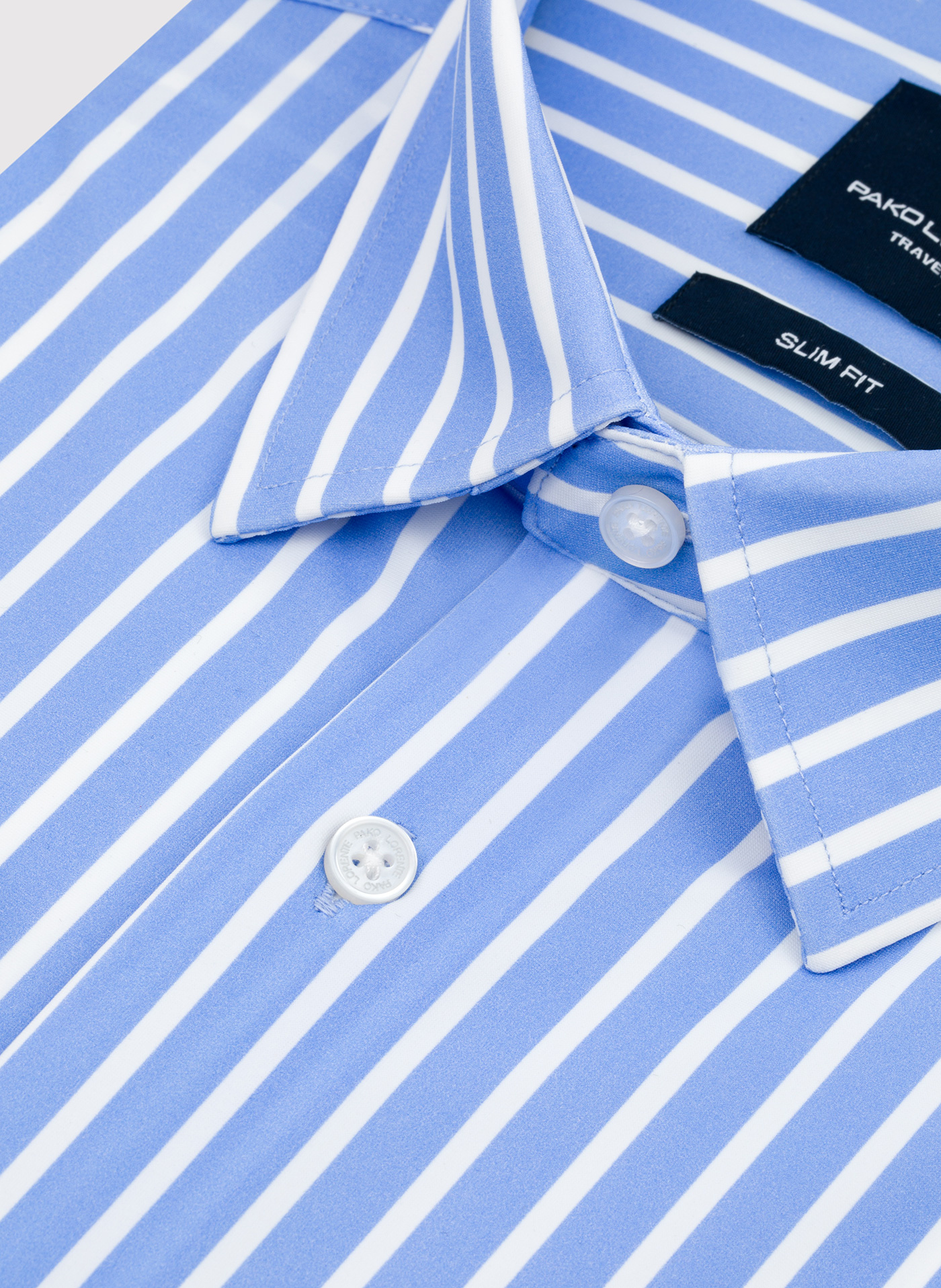 PAKO LORENTE - Dzianinowa koszula męska w paski - Pako Lorente