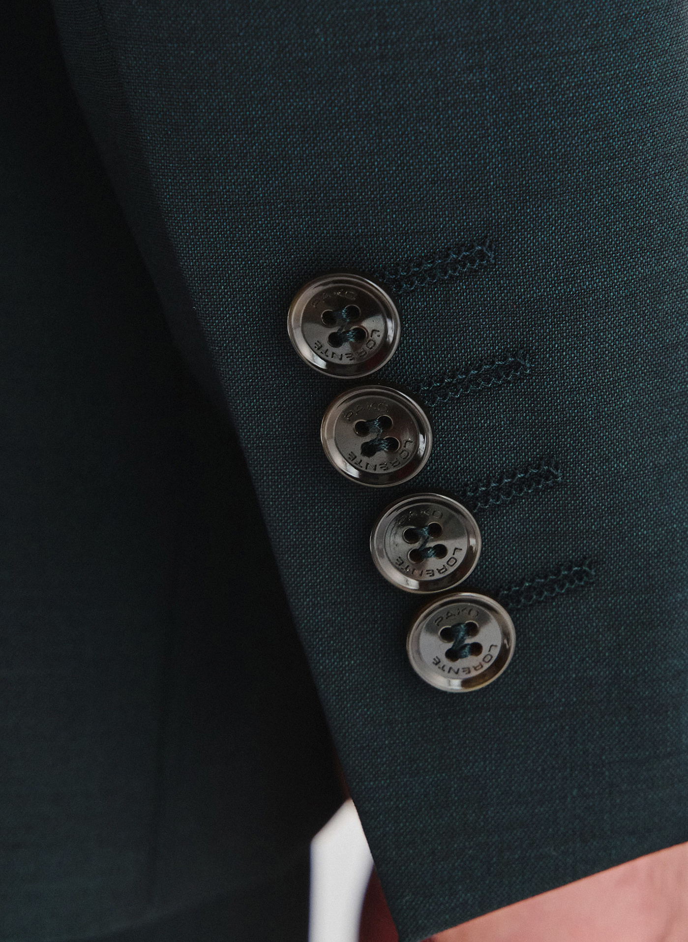 PAKO LORENTE - Wełniany zielony garnitur męski - Pako Lorente