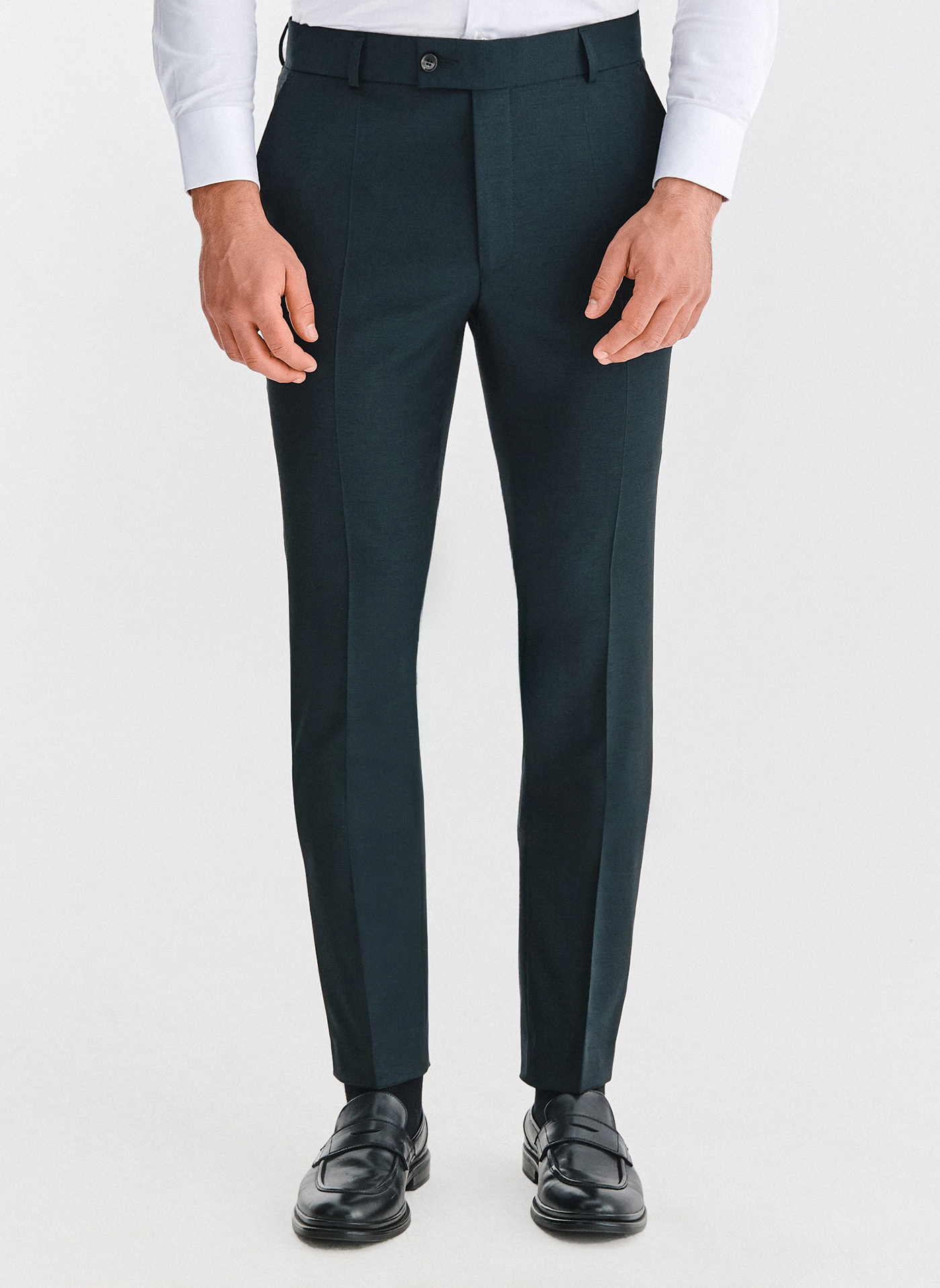 PAKO LORENTE - Wełniany zielony garnitur męski - Pako Lorente